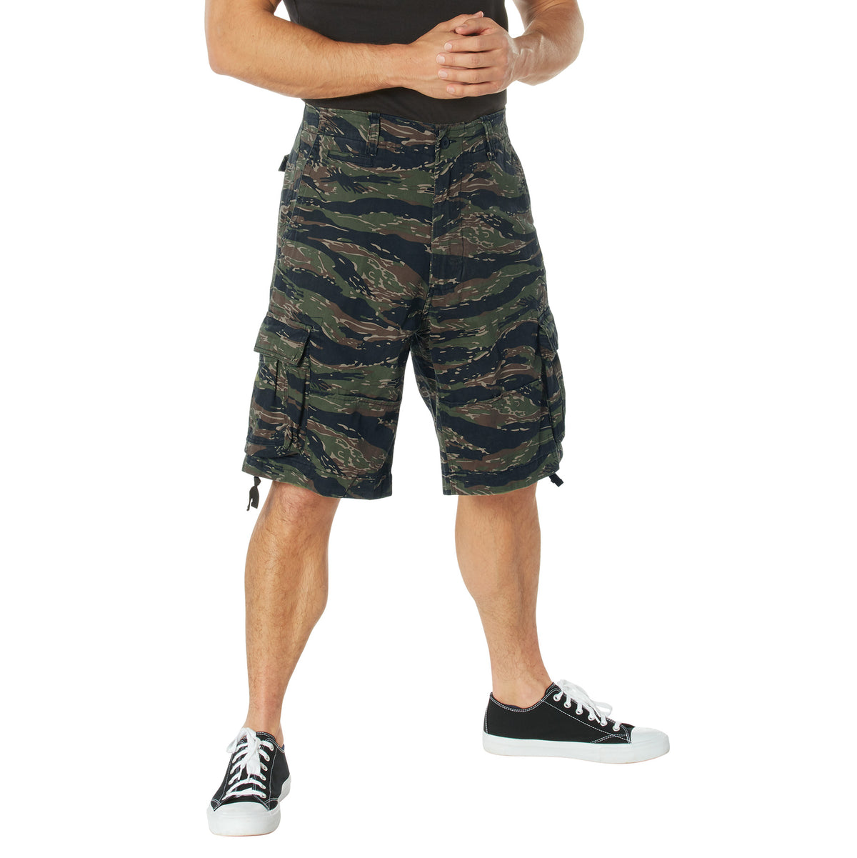 Rothco Vintage Infantry Utility Cargo Shorts - Color : Tiger Stripe Camo, Size : 2XL