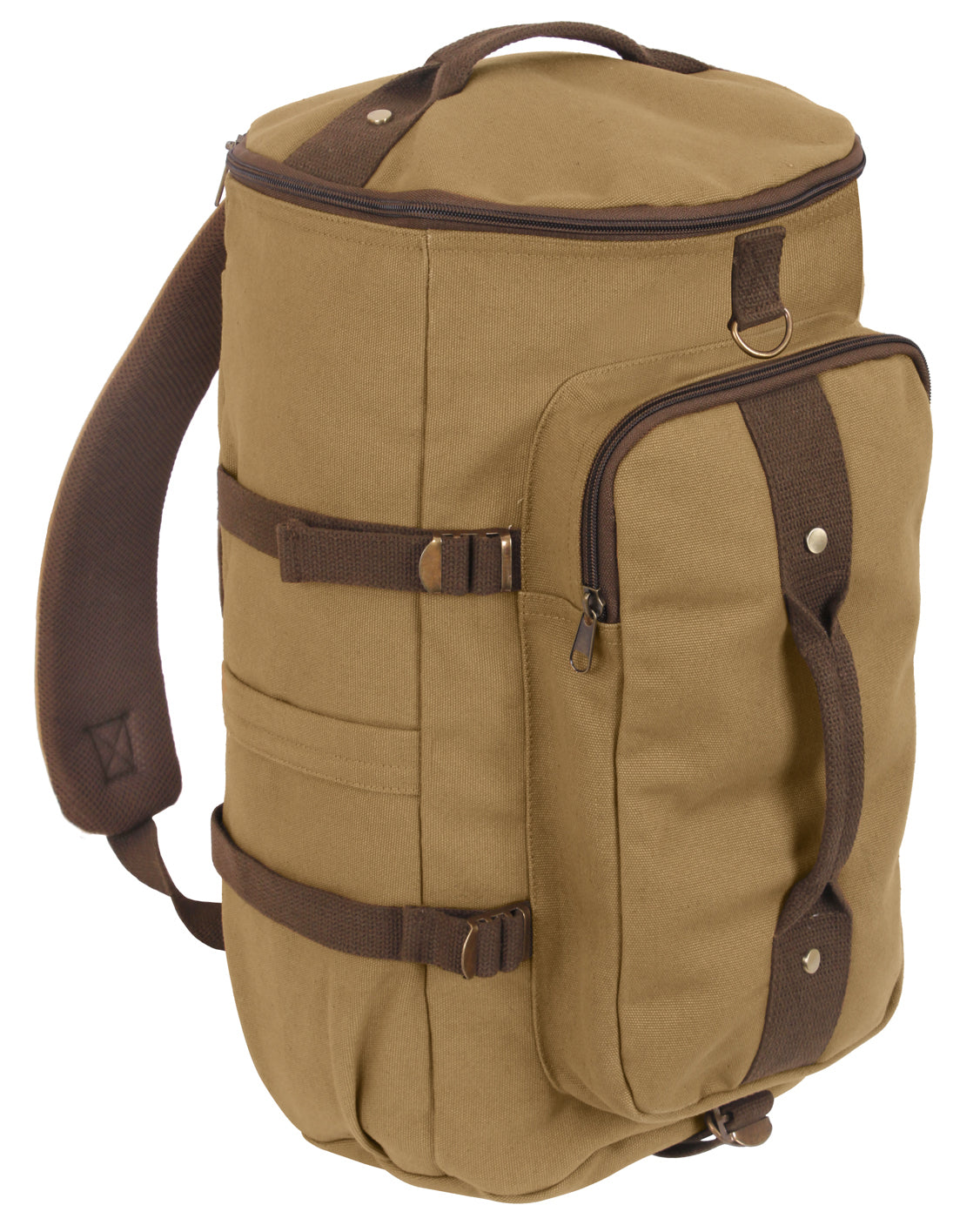 Rothco Convertible Canvas Duffle / Backpack - 19 Inches - Color : Coyote Brown