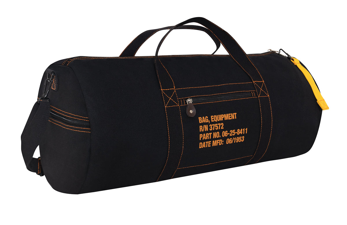Rothco Canvas Equipment Bag - Color : Black, Size : 24 Inches
