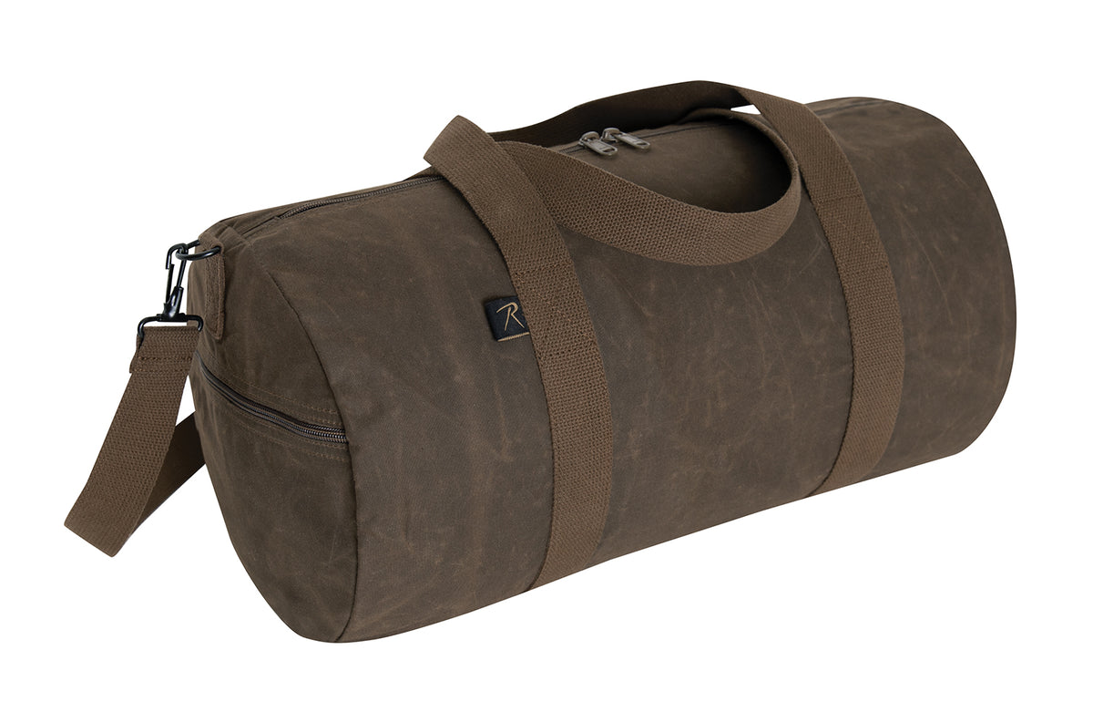 Rothco Waxed Canvas Shoulder Duffle Bag - 19 Inch - Color : Brown