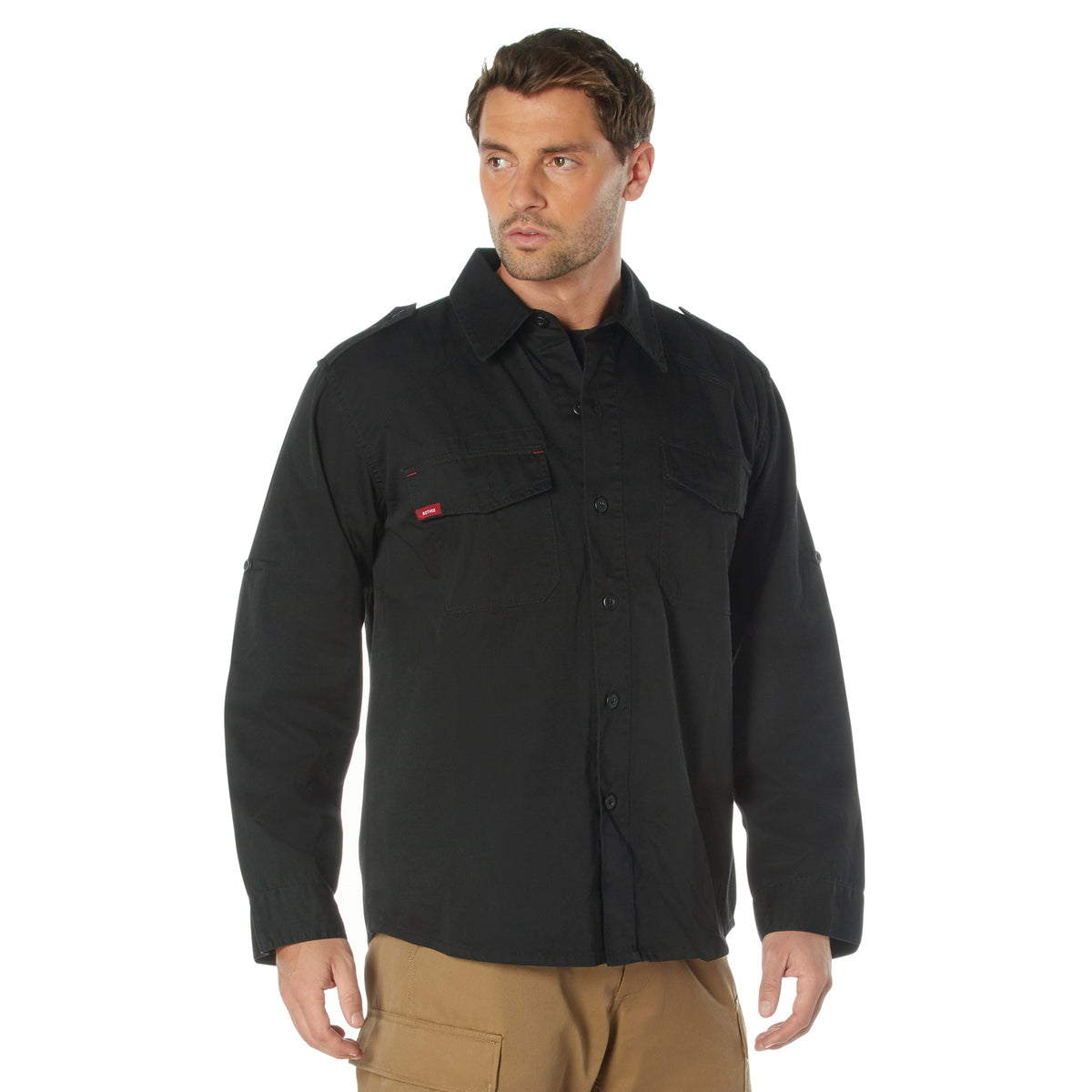 Rothco Vintage Fatigue Shirt - Color : Black, Size : 3XL