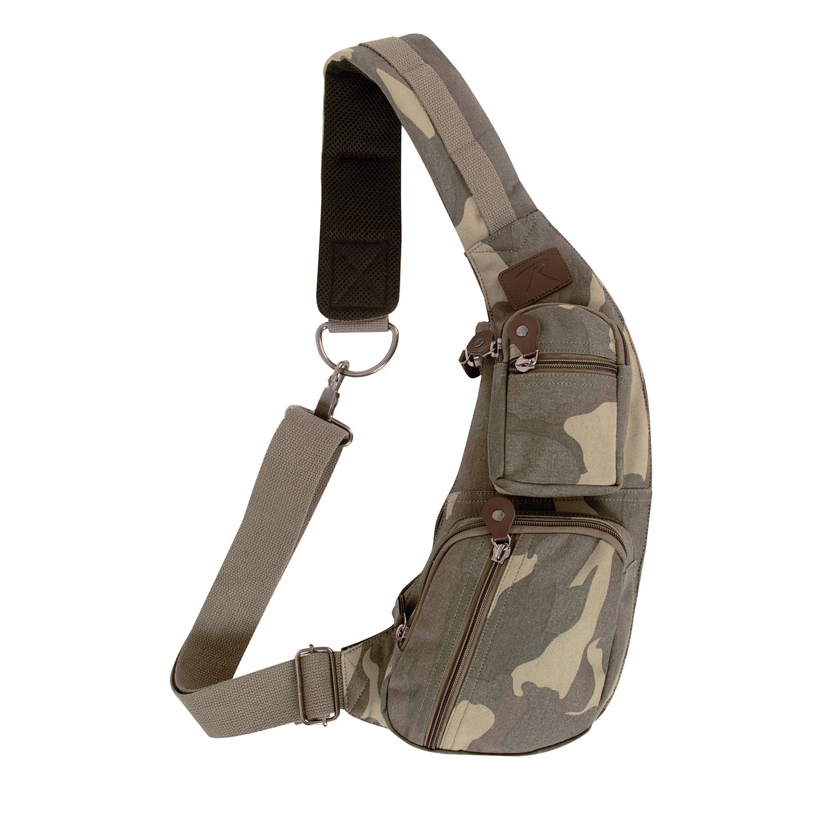 Rothco Crossbody Canvas Sling Bag - Color : Woodland Camo