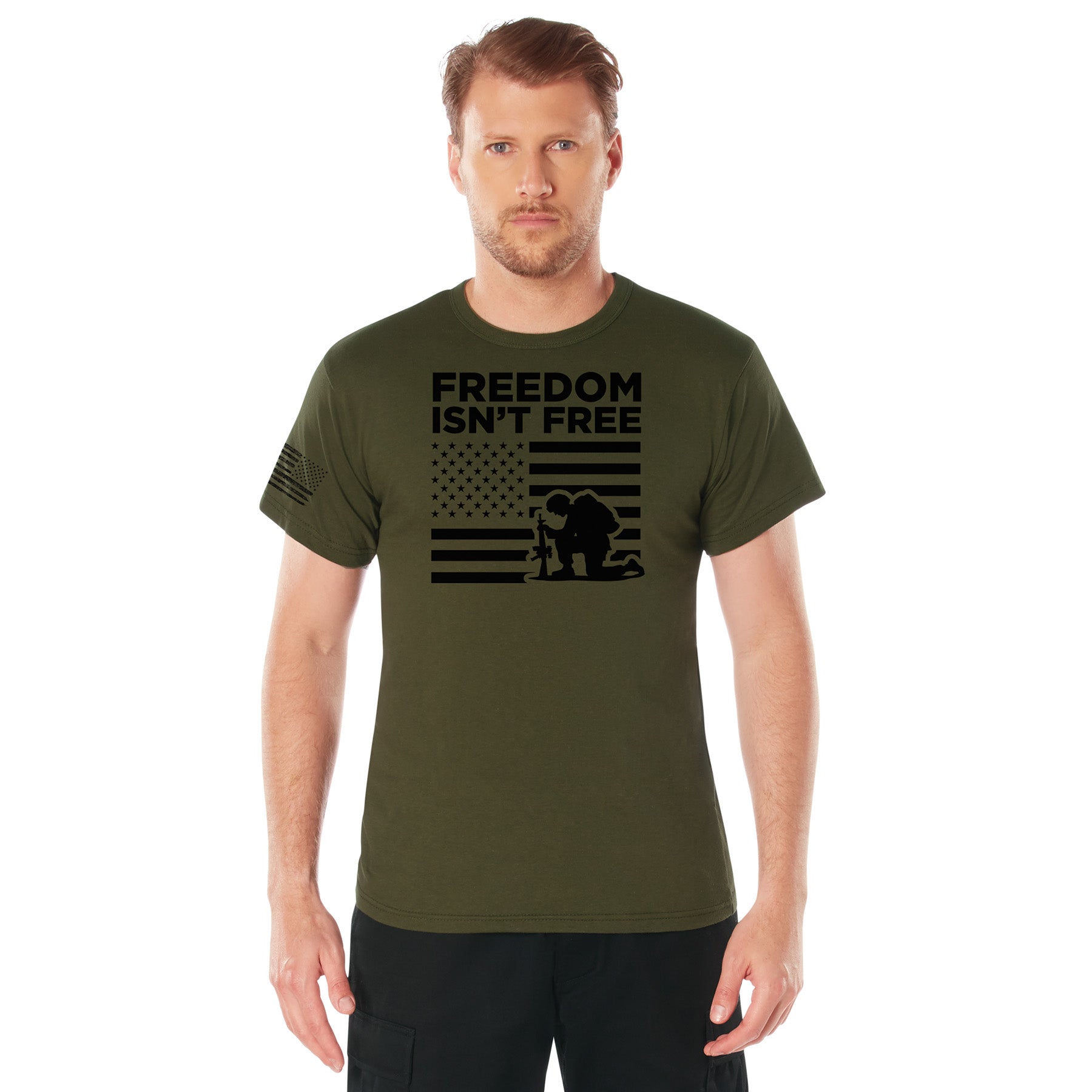 Rothco Freedom Isn't Free T-Shirt - Color : Olive Drab, Size : 3XL