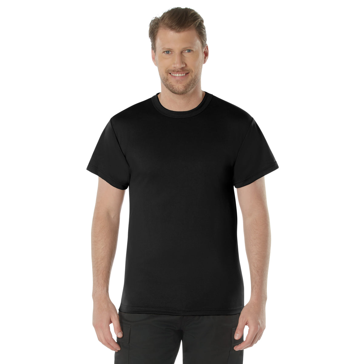 Rothco Quick Dry Moisture Wicking T-Shirt - Color : Black, Size : 3XL