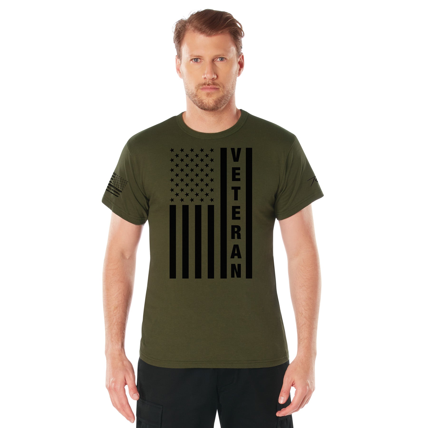Rothco Veteran Flag T-Shirt - Color : Olive Drab, Size : 3XL