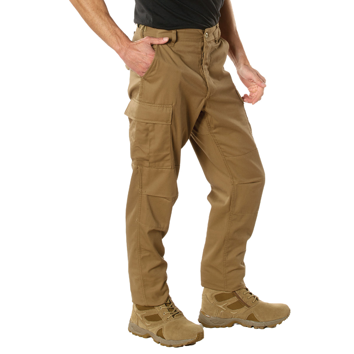 Rothco Relaxed Fit Zipper Fly BDU Pants - Color : Coyote Brown, Size : 3XL