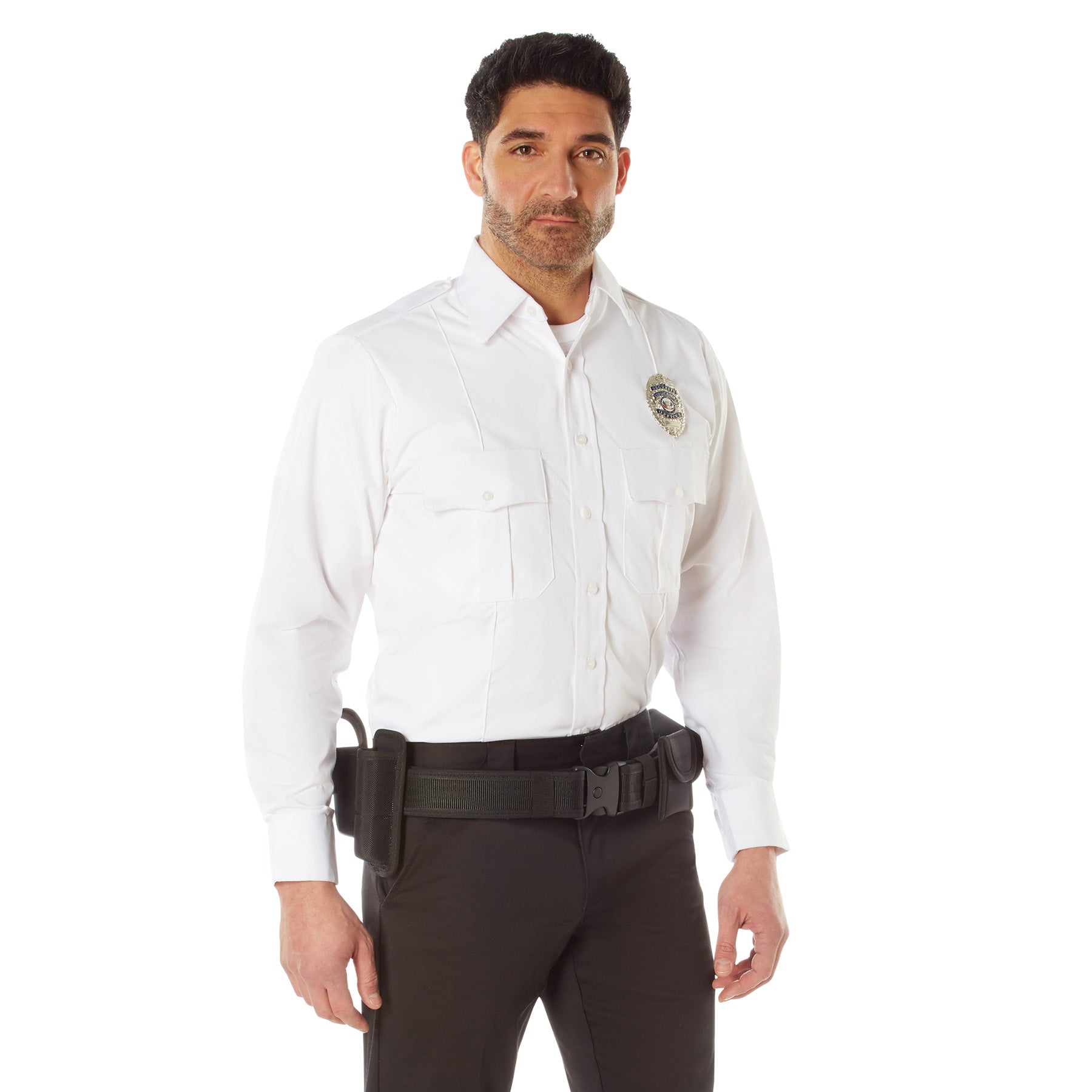 Rothco Long Sleeve Uniform Shirt - Color : White, Size : 2XL
