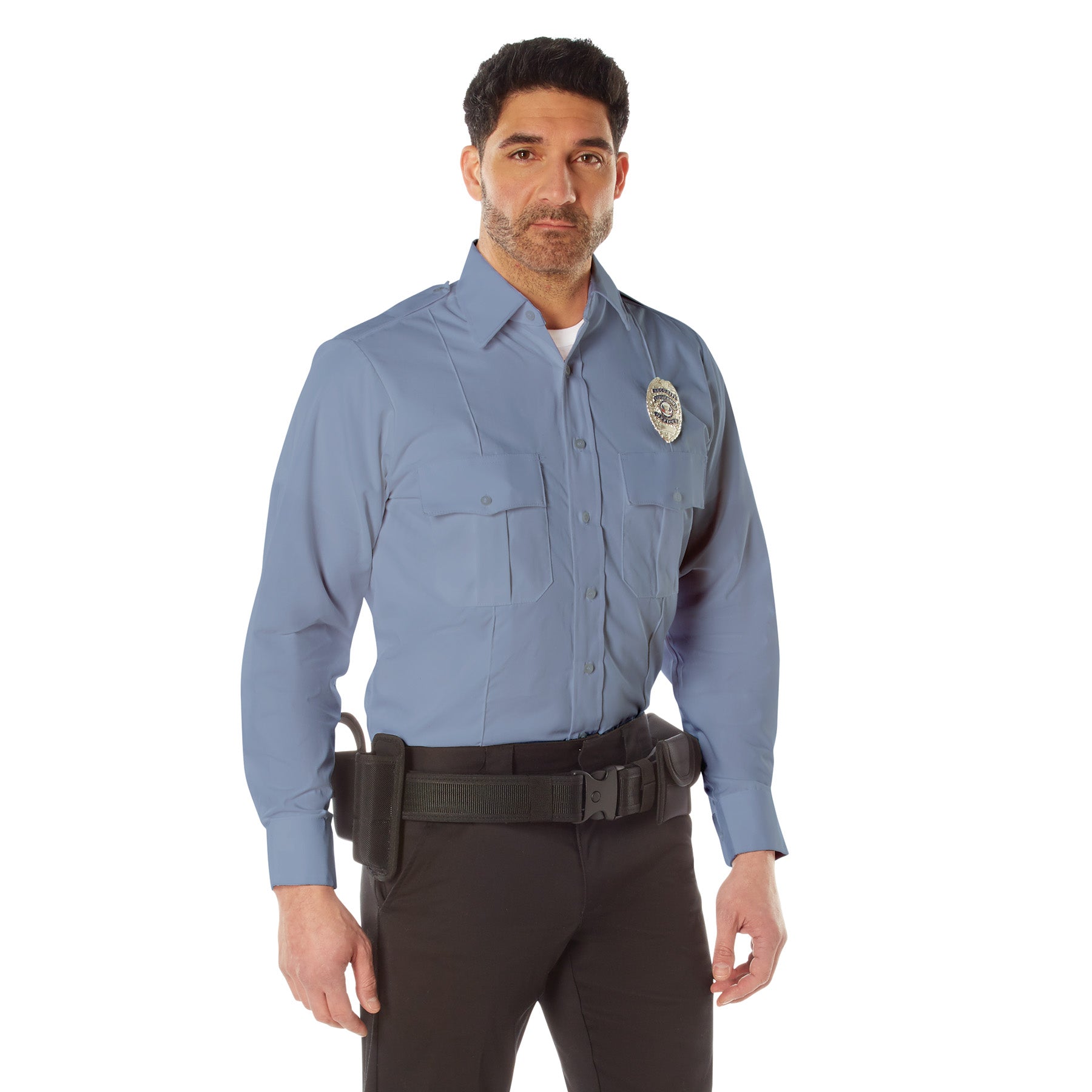 Rothco Long Sleeve Uniform Shirt - Color : Light Blue, Size : 2XL