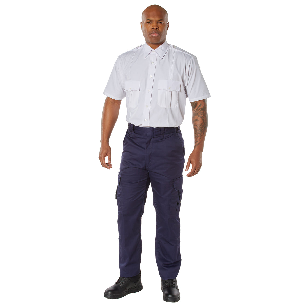 Rothco Short Sleeve Uniform Shirt - Color : White, Size : 3XL