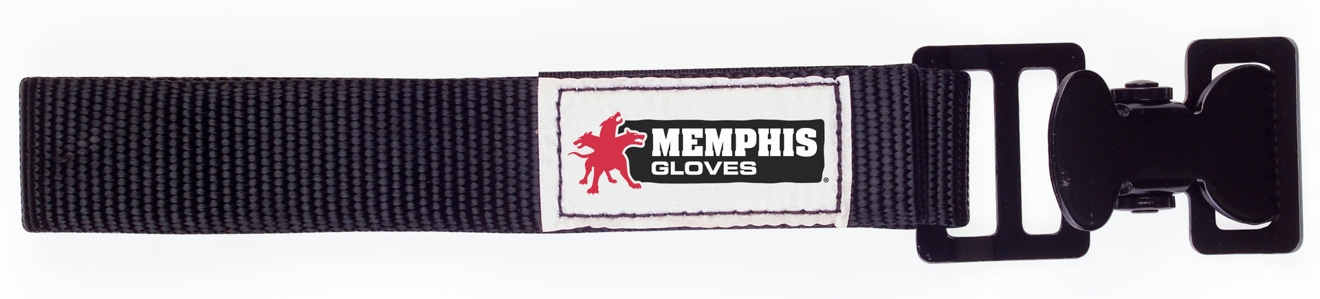 Glove Clip - 12 Inch Black Nylon Strap - Metal Clip
