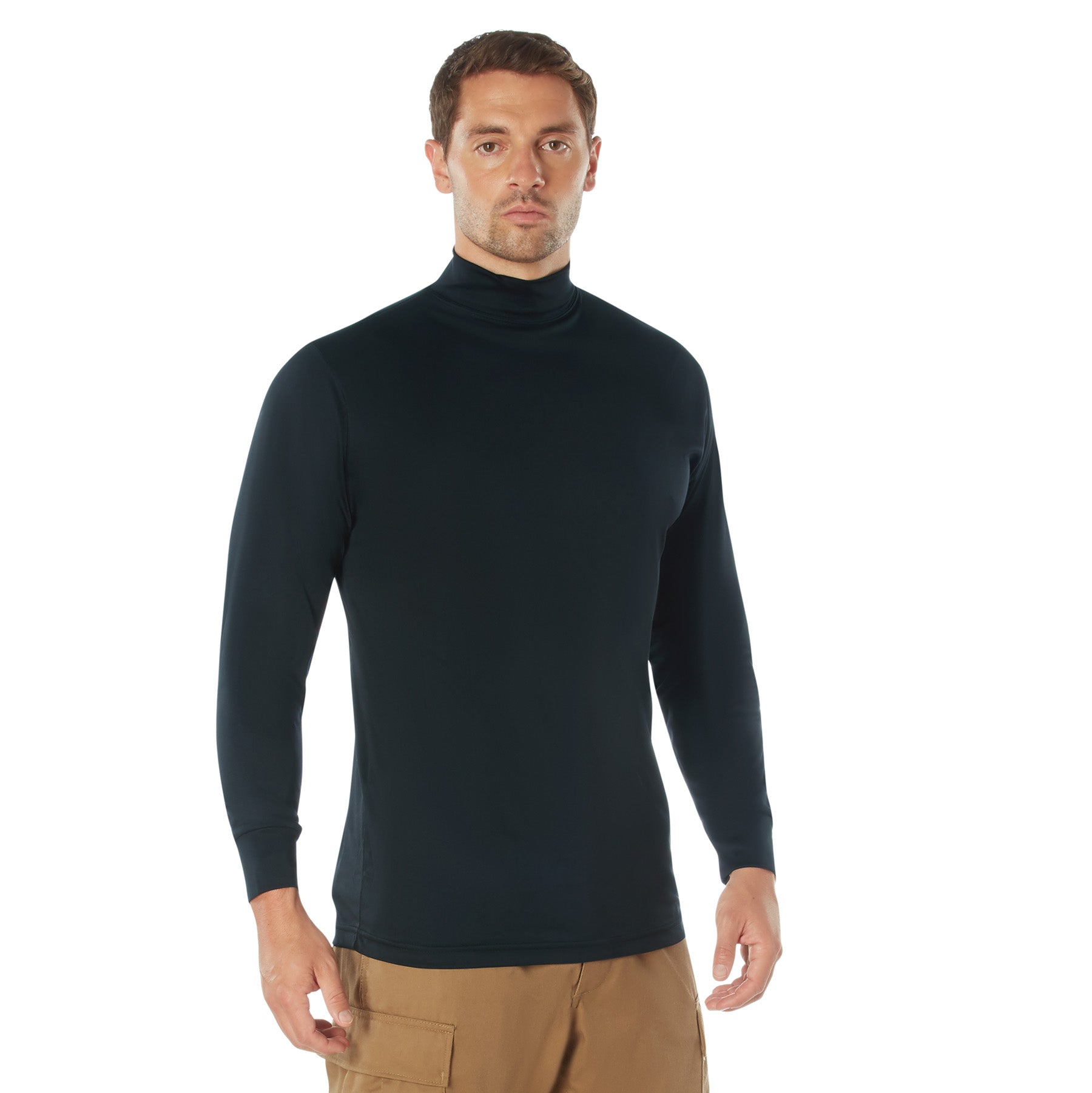 Rothco Moisture Wicking Mock Turtleneck - Color : Midnight Navy Blue, Size : 3XL