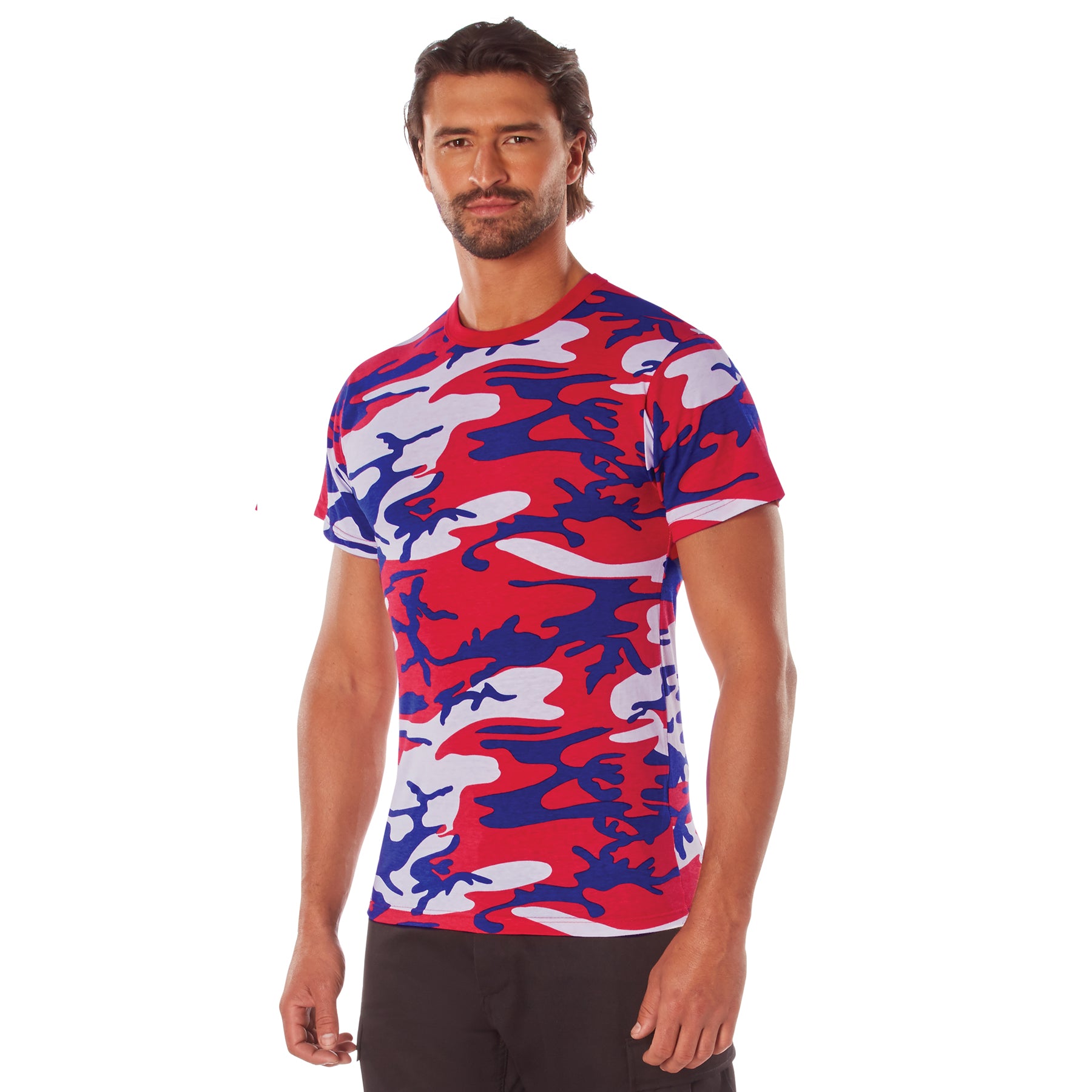 Rothco Camo T-Shirt - Color : Red / White / Blue Camo, Size : 3XL