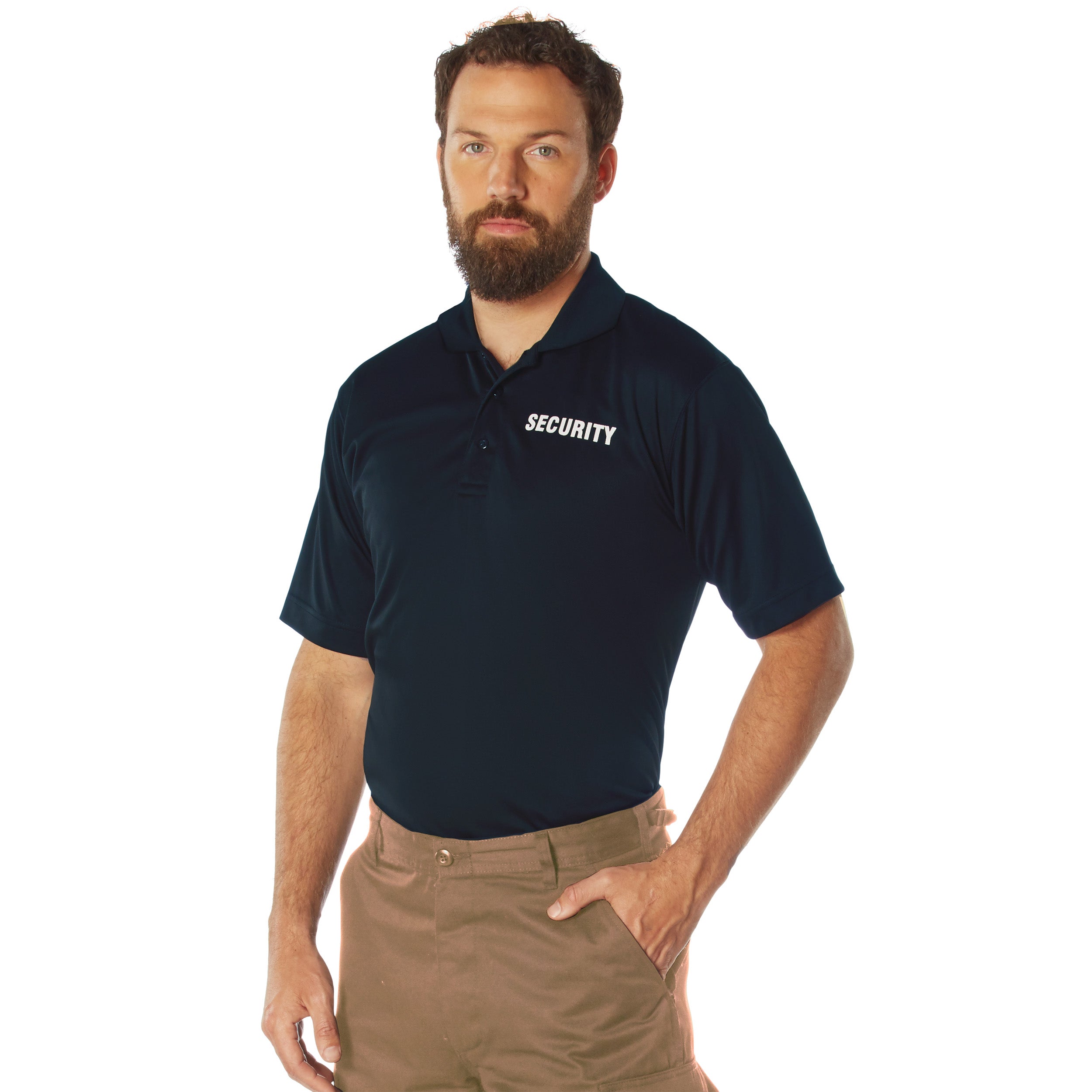 Rothco Moisture Wicking Security Polo Shirt - Color : Midnight Navy Blue, Size : 3XL