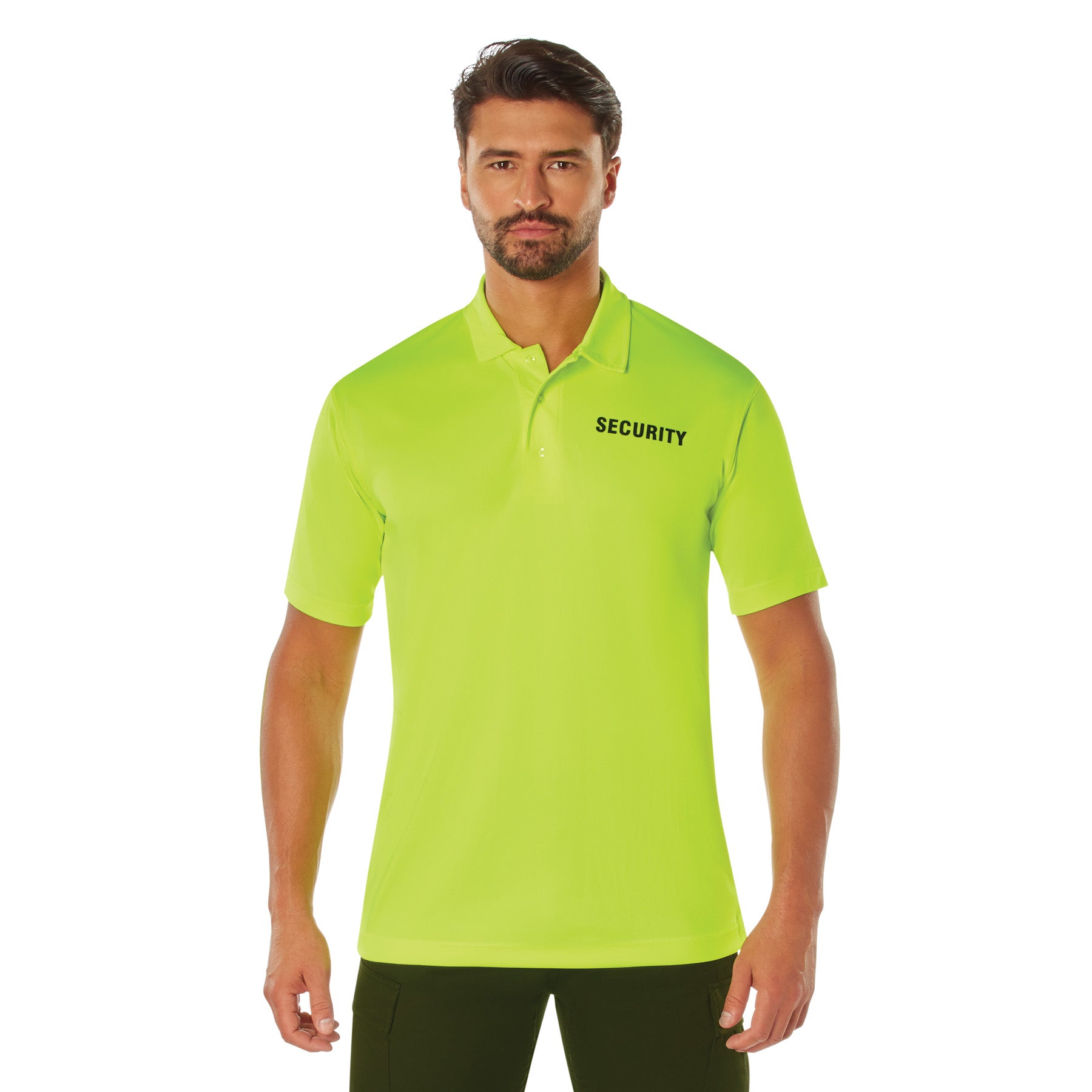 Rothco Moisture Wicking Security Polo Shirt - Color : Safety Green, Size : 3XL