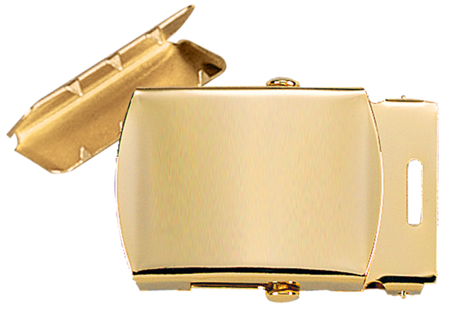 Rothco G.I. Type Web Belt Buckle And Tip Pack - Color : Brass