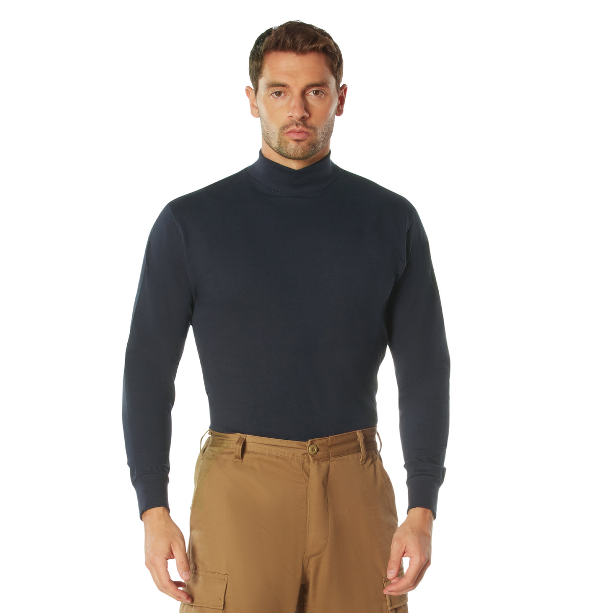 Rothco Mock Turtleneck - Color : Midnight Navy Blue, Size : 3XL