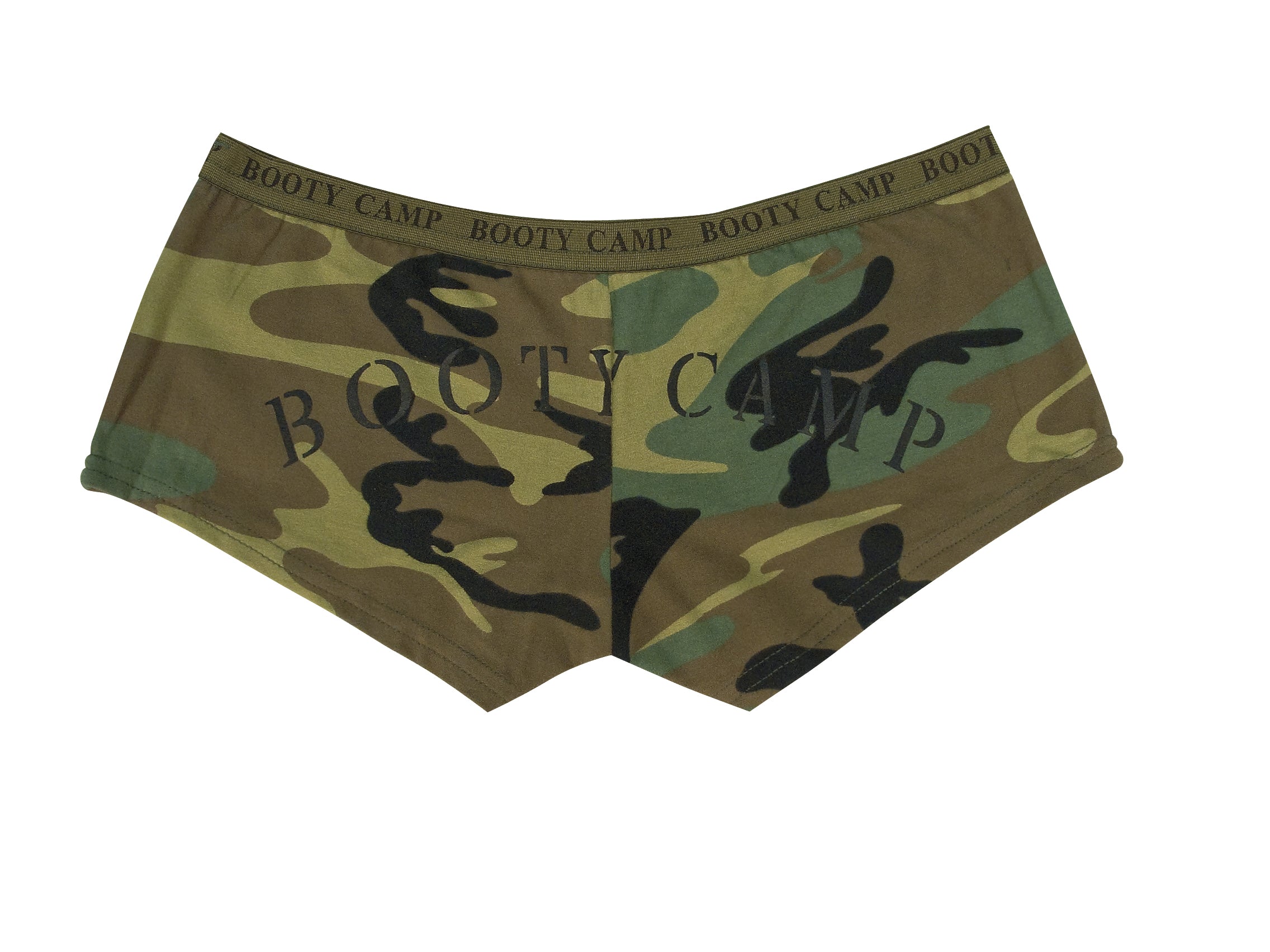 Rothco Woodland Camo "Booty Camp" Booty Shorts & Tank Top - Size : 2XL, Piece  : Bottom