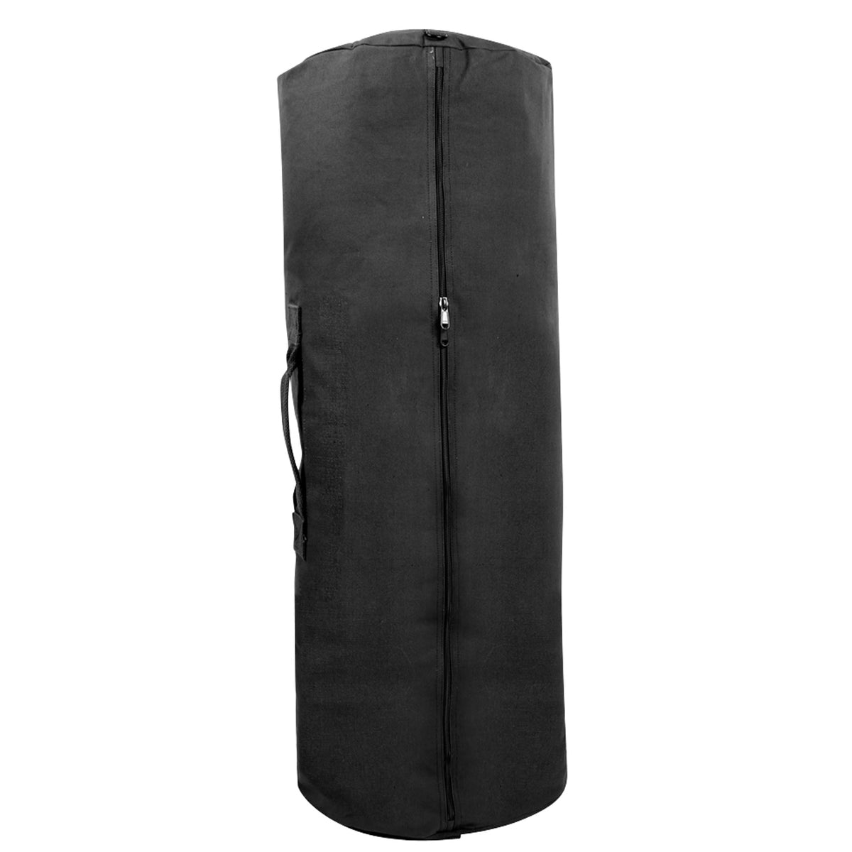 Rothco Canvas Duffle Bag with Side Zipper - Color : Black, Size : 30" x 50"