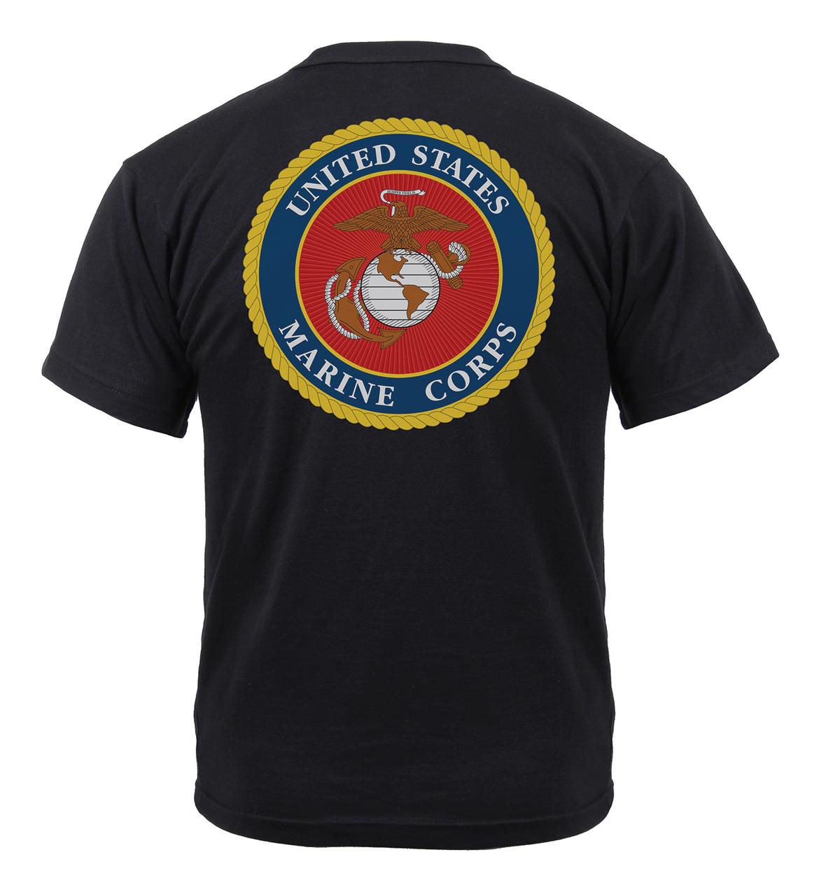 Rothco Veteran T-Shirt - Marines, Navy and Air Force - Color : Black, Size : M, Emblem : Marines