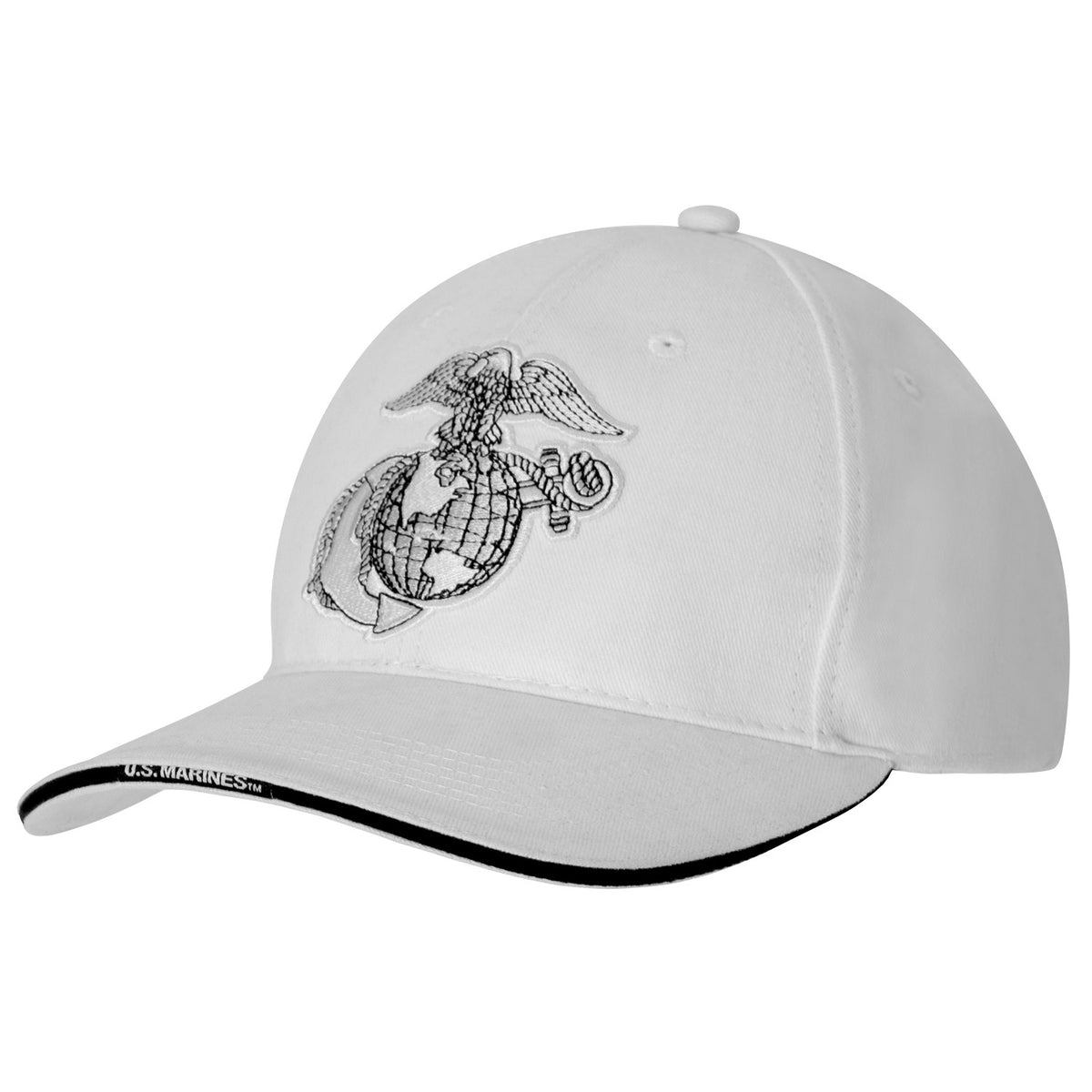 Rothco Deluxe Eagle, Globe & Anchor Low Profile Cap - Color : White