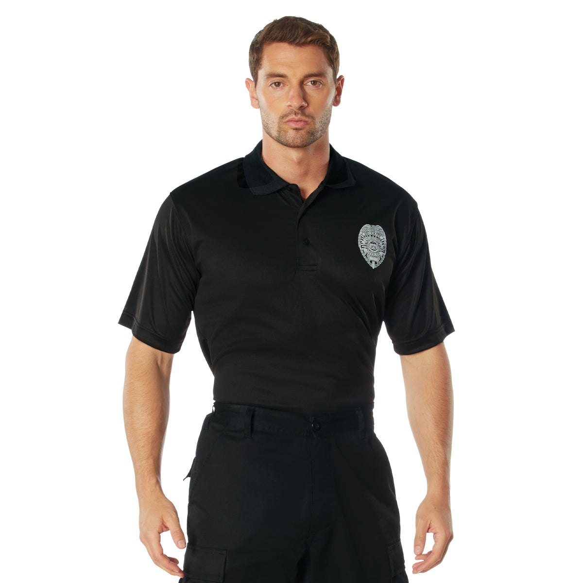 Rothco Moisture Wicking Security Polo Shirt With Badge - Size : 3XL