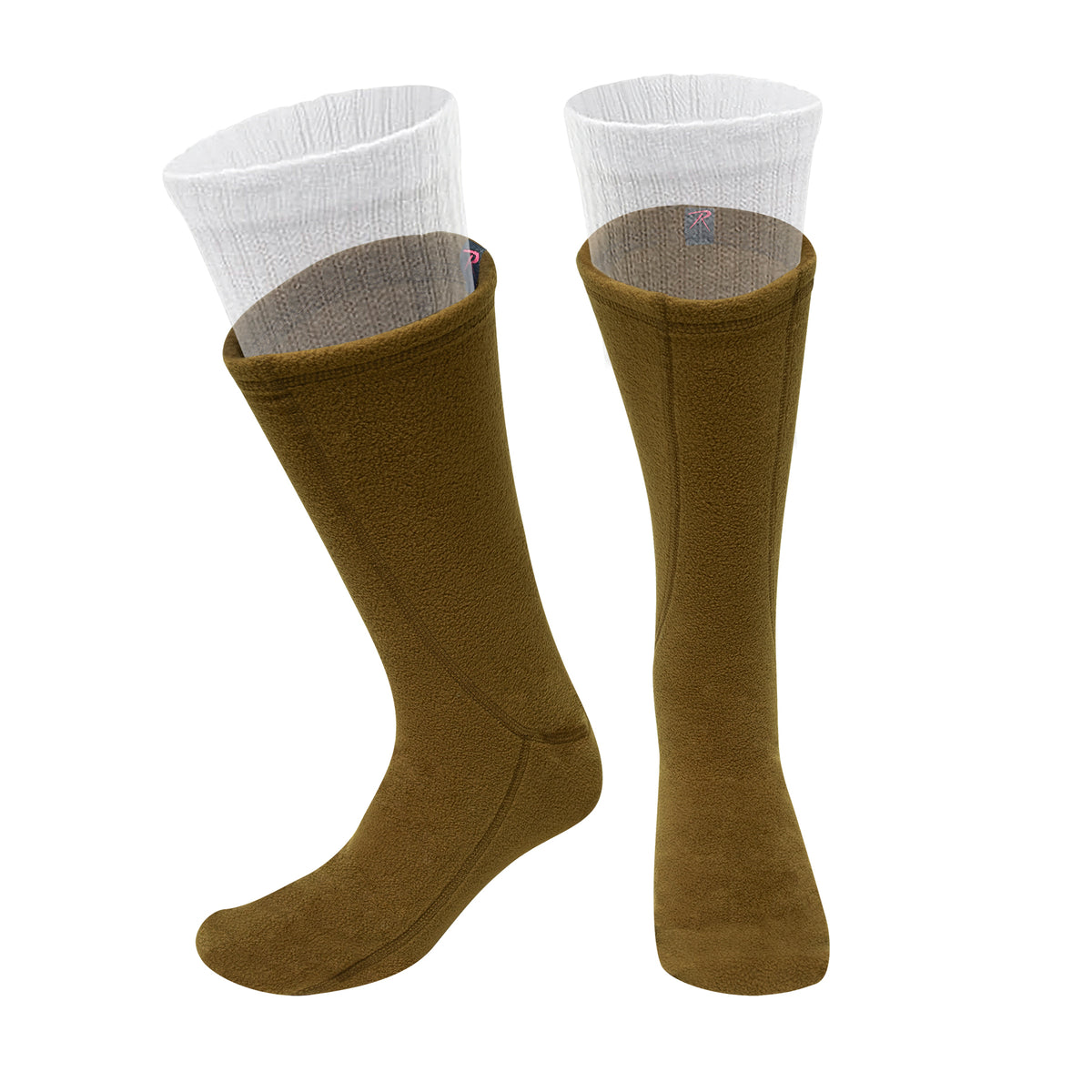 Rothco Polar Fleece Boot Liners - Color : Coyote Brown, Size : L