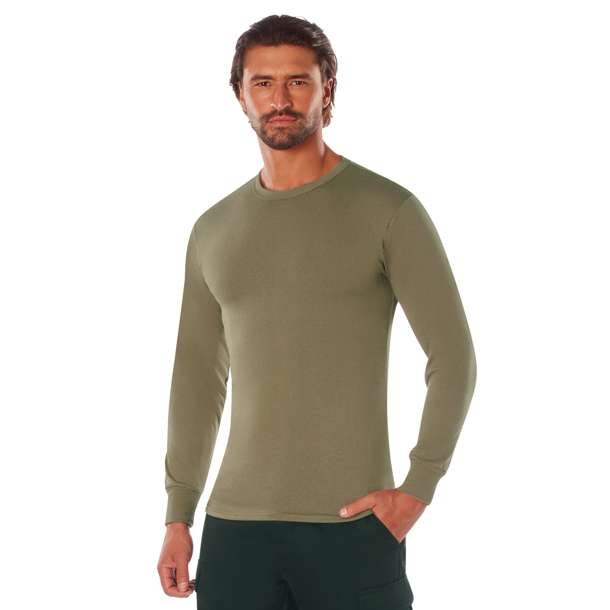 Rothco Long Sleeve Solid T-Shirt - Color : AR 670-1 Coyote Brown, Size : 3XL