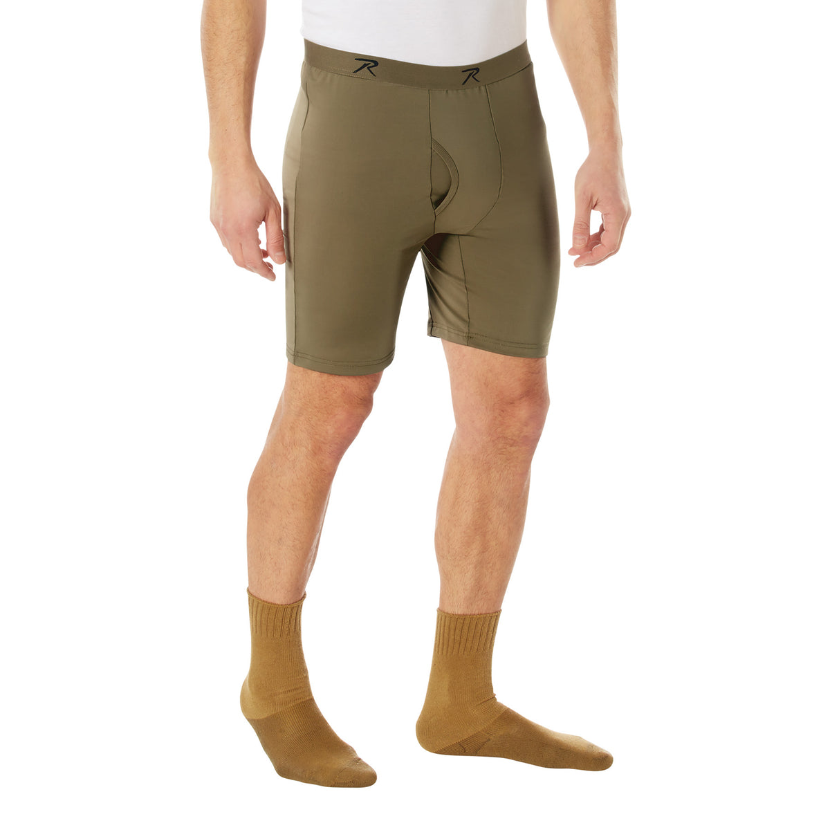 Rothco Long Length Moisture Wicking Performance Boxer Shorts - Color : AR 670-1 Coyote Brown, Size : 2XL