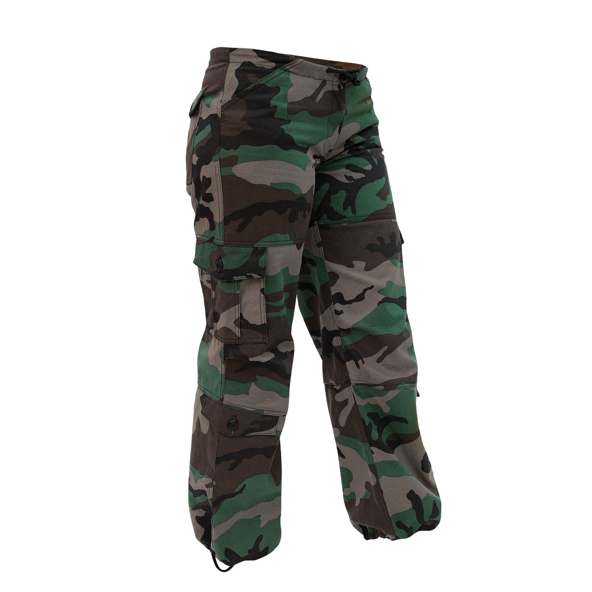 Rothco Womens Unwashed Camo Paratrooper Fatigue Pants - Size : XXS