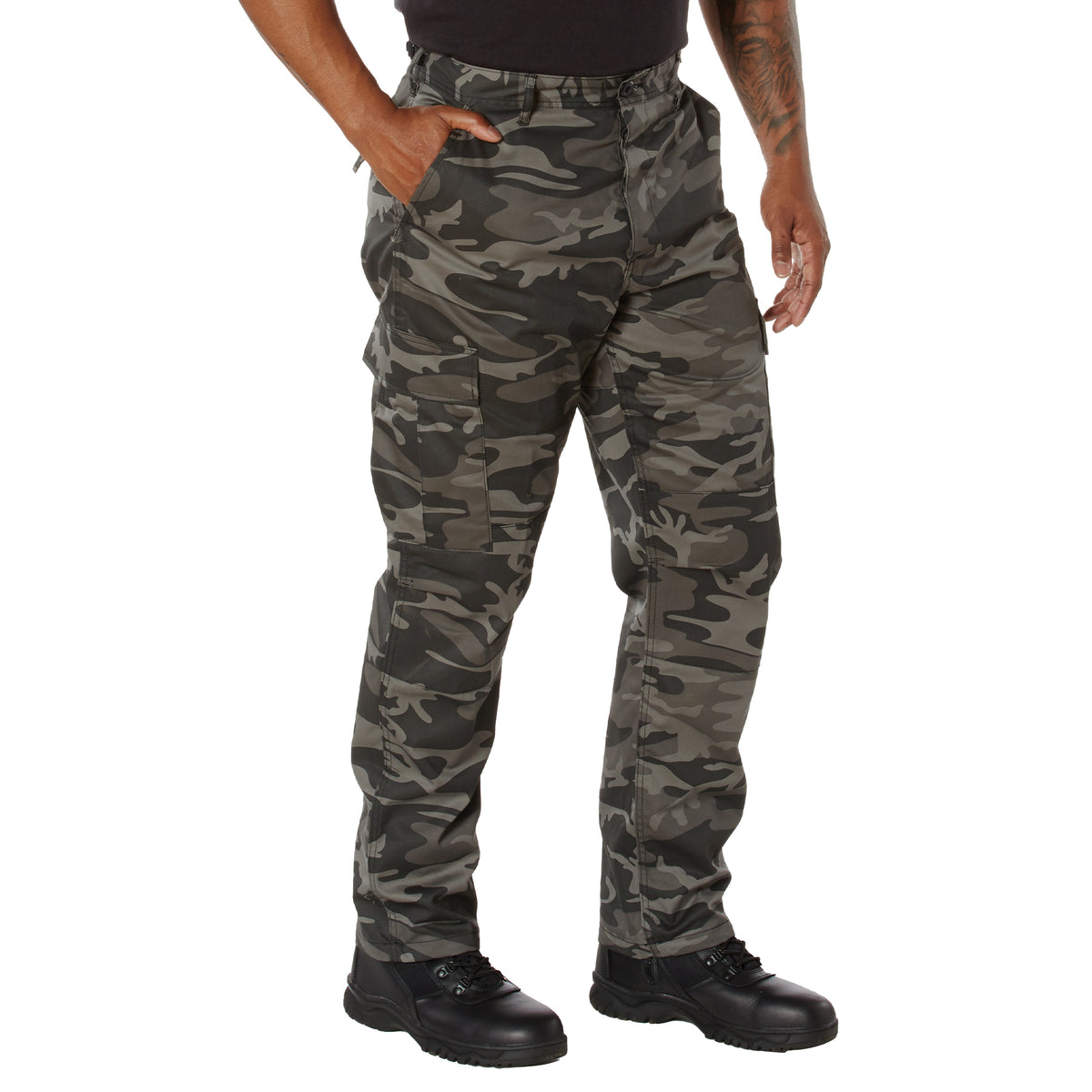 Rothco Color Camo Tactical BDU Pants - Color : Black Camo, Size : 4XL