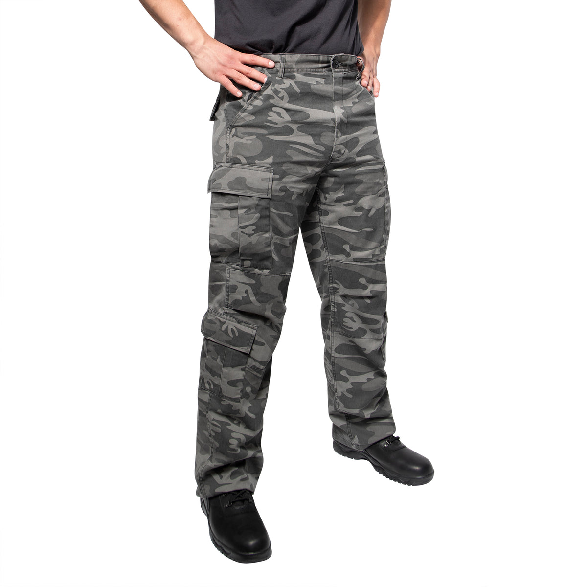 Rothco Vintage Paratrooper Cargo Fatigue Pants - Color : Black Camo, Size : 2XL