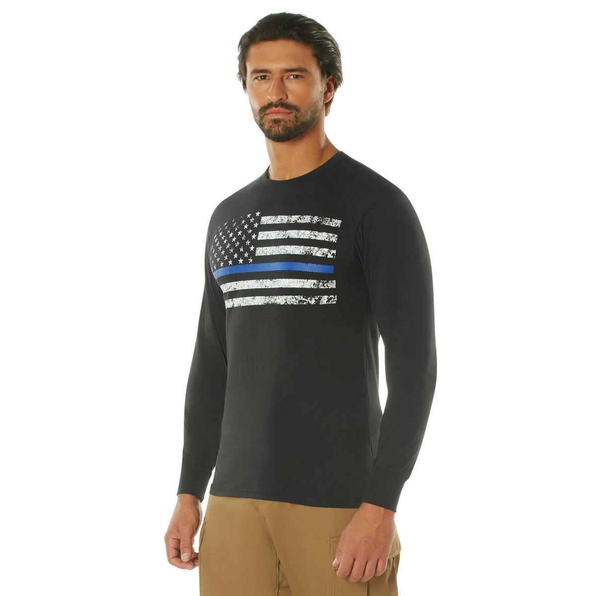 Rothco Long Sleeve Thin Blue Line T-Shirt - Size : 3XL