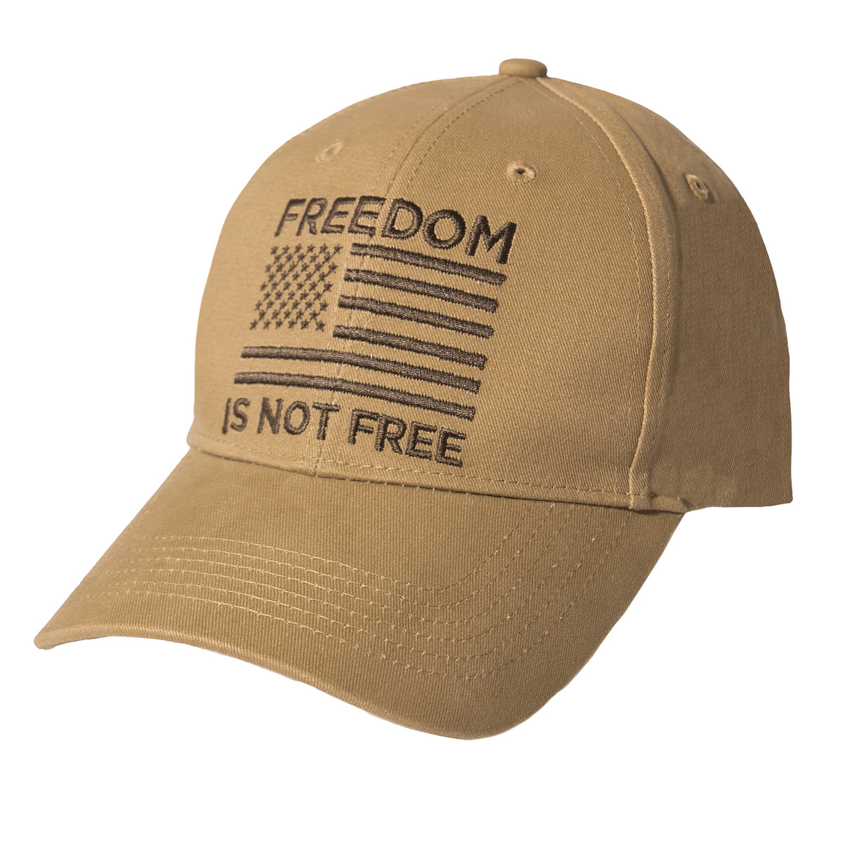 Rothco Freedom Is Not Free Low Profile Cap - Color : Coyote Brown