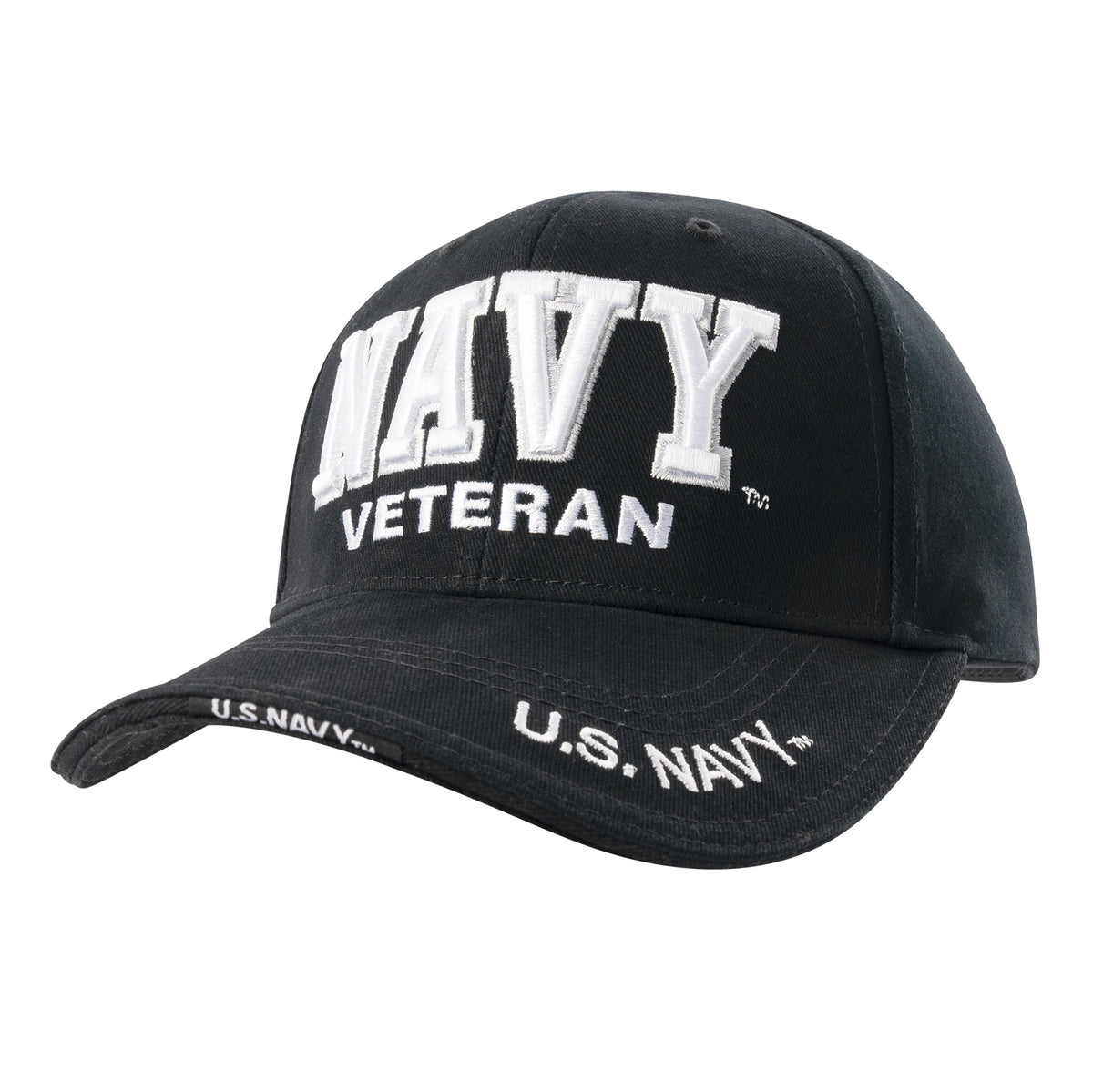 Rothco Deluxe Low Profile Military Branch Veteran Cap - Emblem : Navy