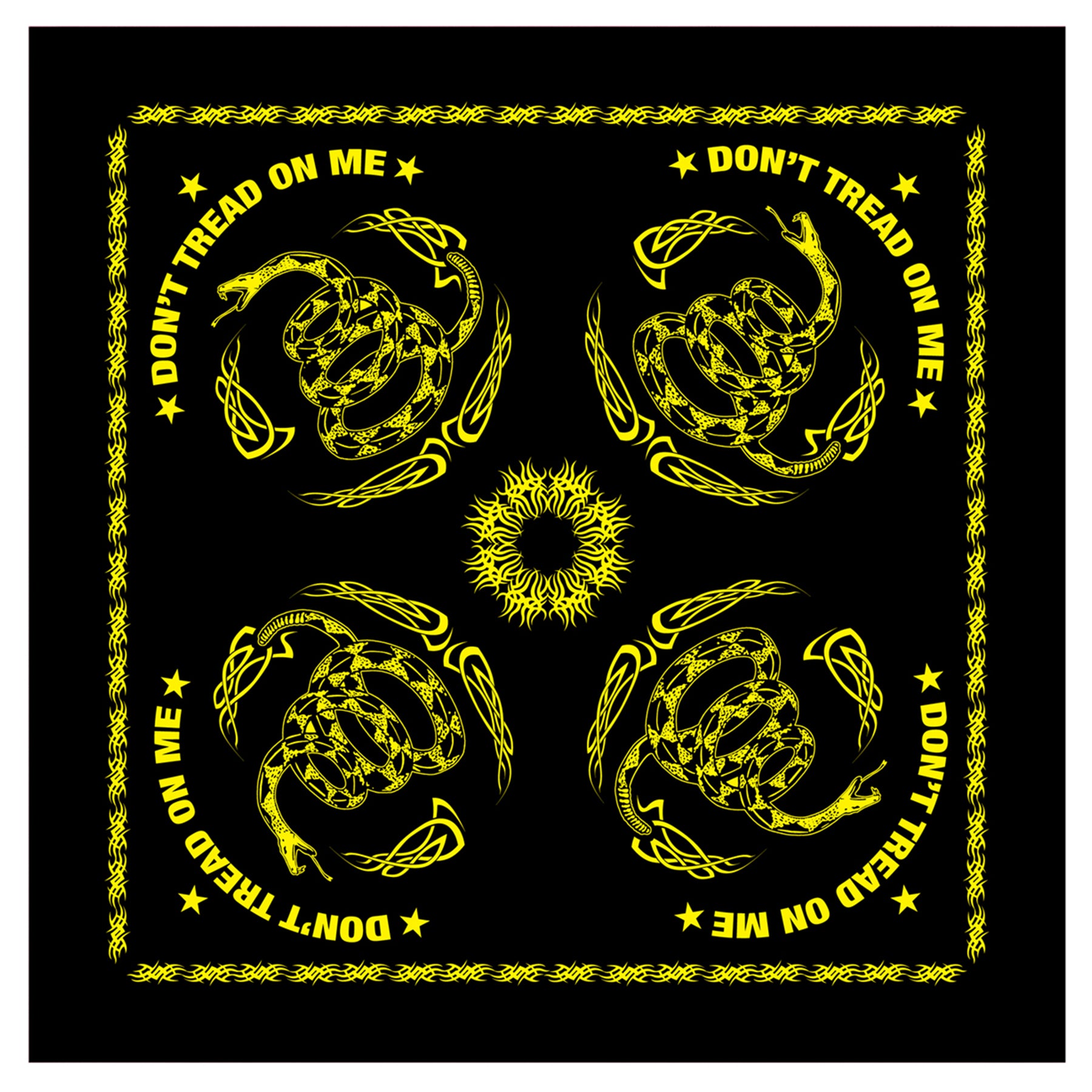 Rothco Gadsden Don't Tread On Me Bandana - Color : Black / Yellow
