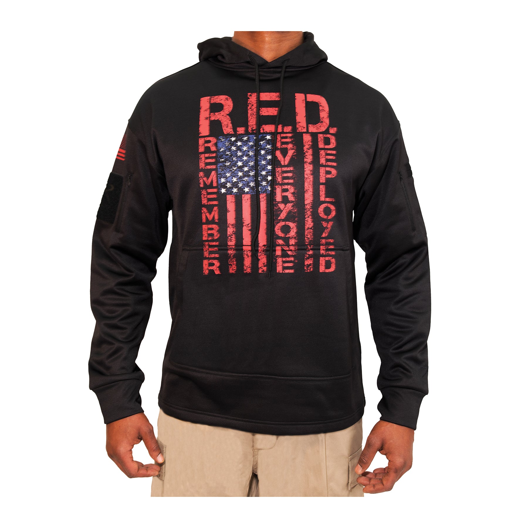 Rothco Concealed Carry R.E.D. (Remember Everyone Deployed) Hoodie - Color : Black, Size : 3XL