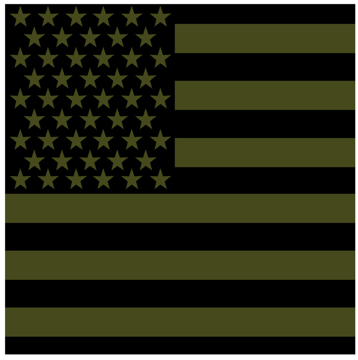 Rothco Subdued US Flag Bandana - Color : Olive Drab / Black, Length : 22 Inches