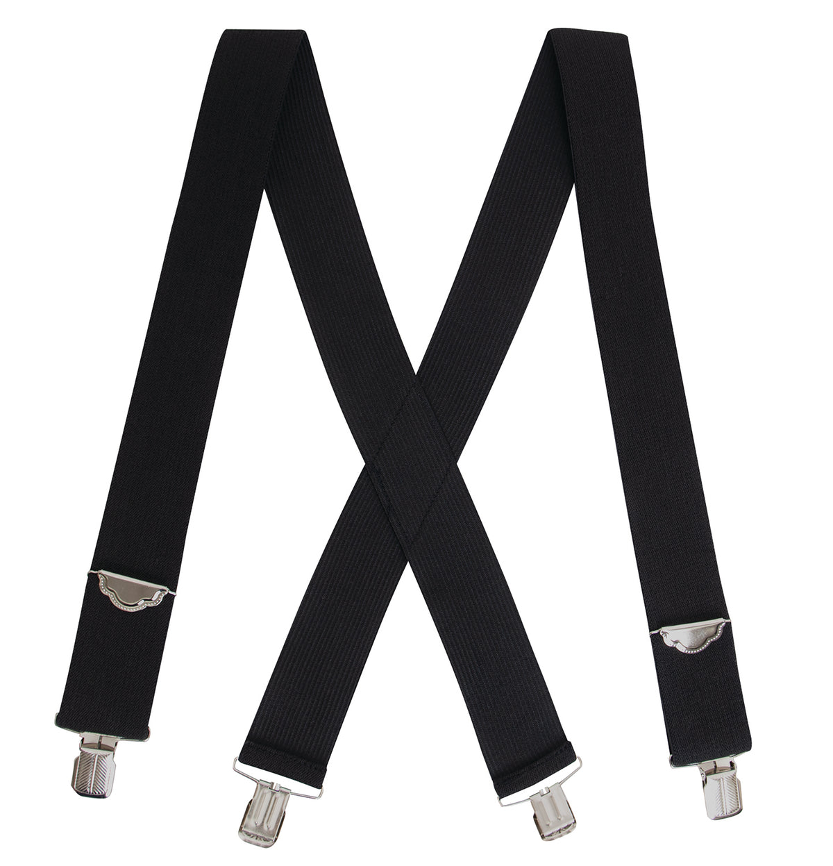 Rothco Adjustable Elastic X-Back Pant Suspenders - Color : Black