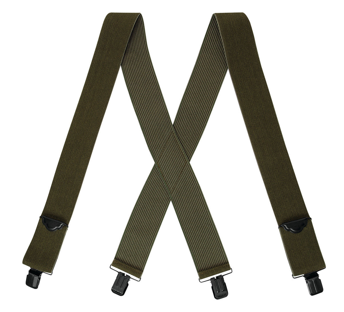 Rothco Adjustable Elastic X-Back Pant Suspenders - Color : Olive Drab