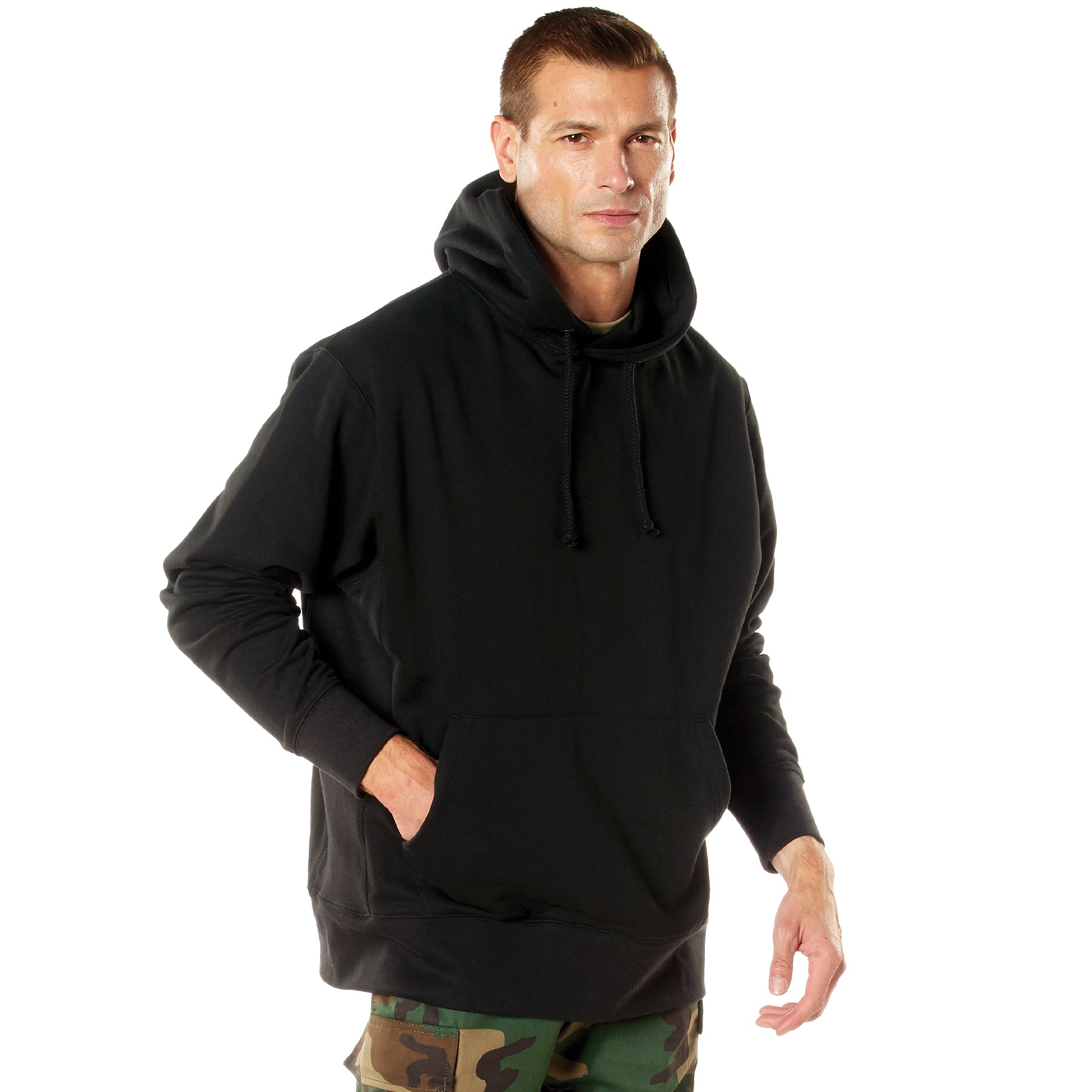 Rothco Every Day Pullover Hooded Sweatshirt - Color : Black, Size : 3XL