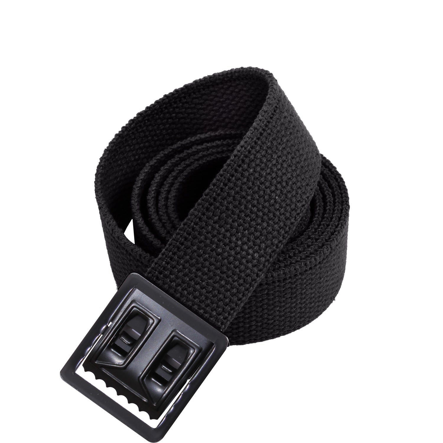 Rothco Military Web Belts With Open Face Buckle - Color : Black, Length : 64 Inches, Buckle : Black