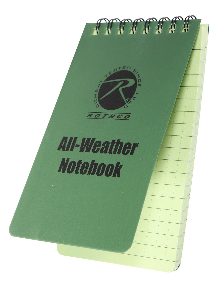 Rothco All-Weather Waterproof Notebook - Color : Olive Drab, Size : 3" x 5"