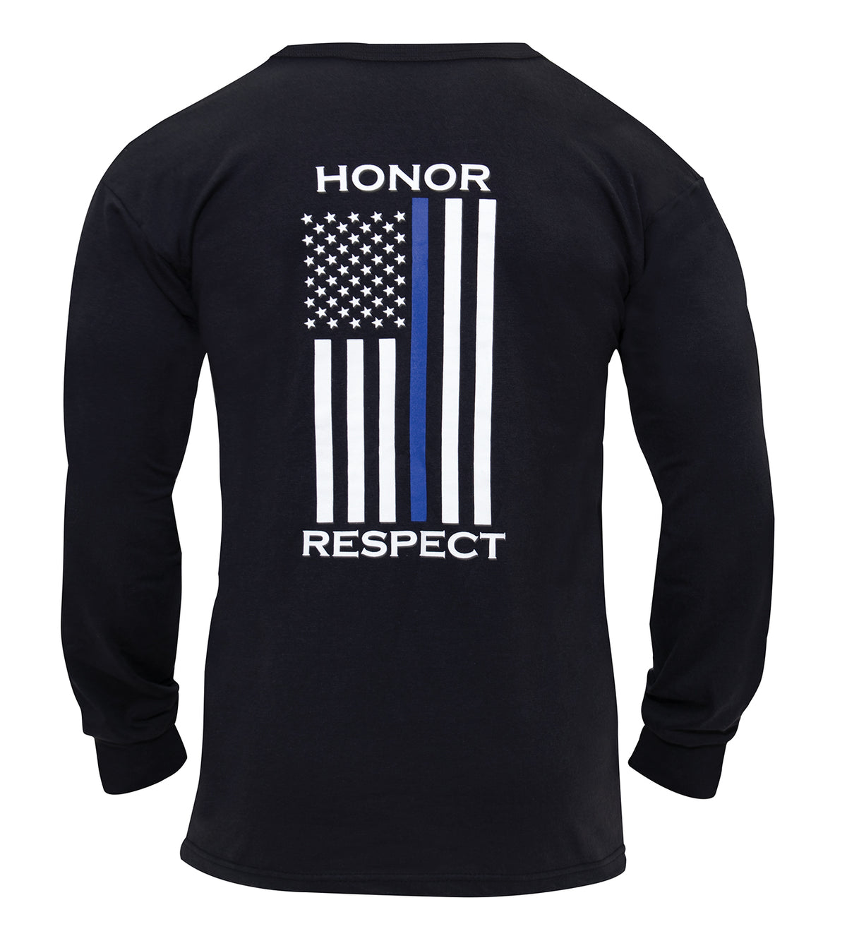 Rothco Thin Blue Line Honor and Respect Long Sleeve T-Shirt - Size : 2XL