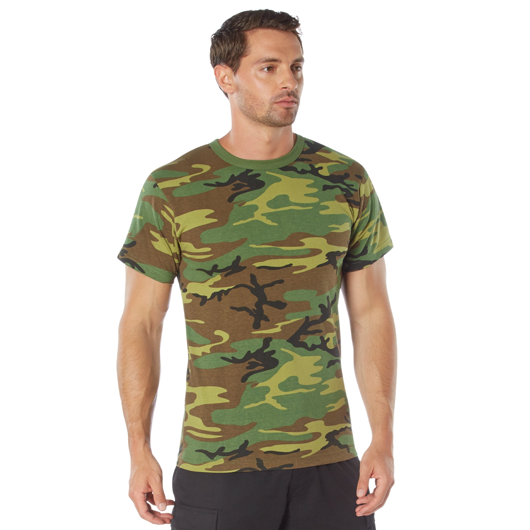 Rothco Heavyweight T-Shirt - Color : Woodland Camo, Size : 3XL