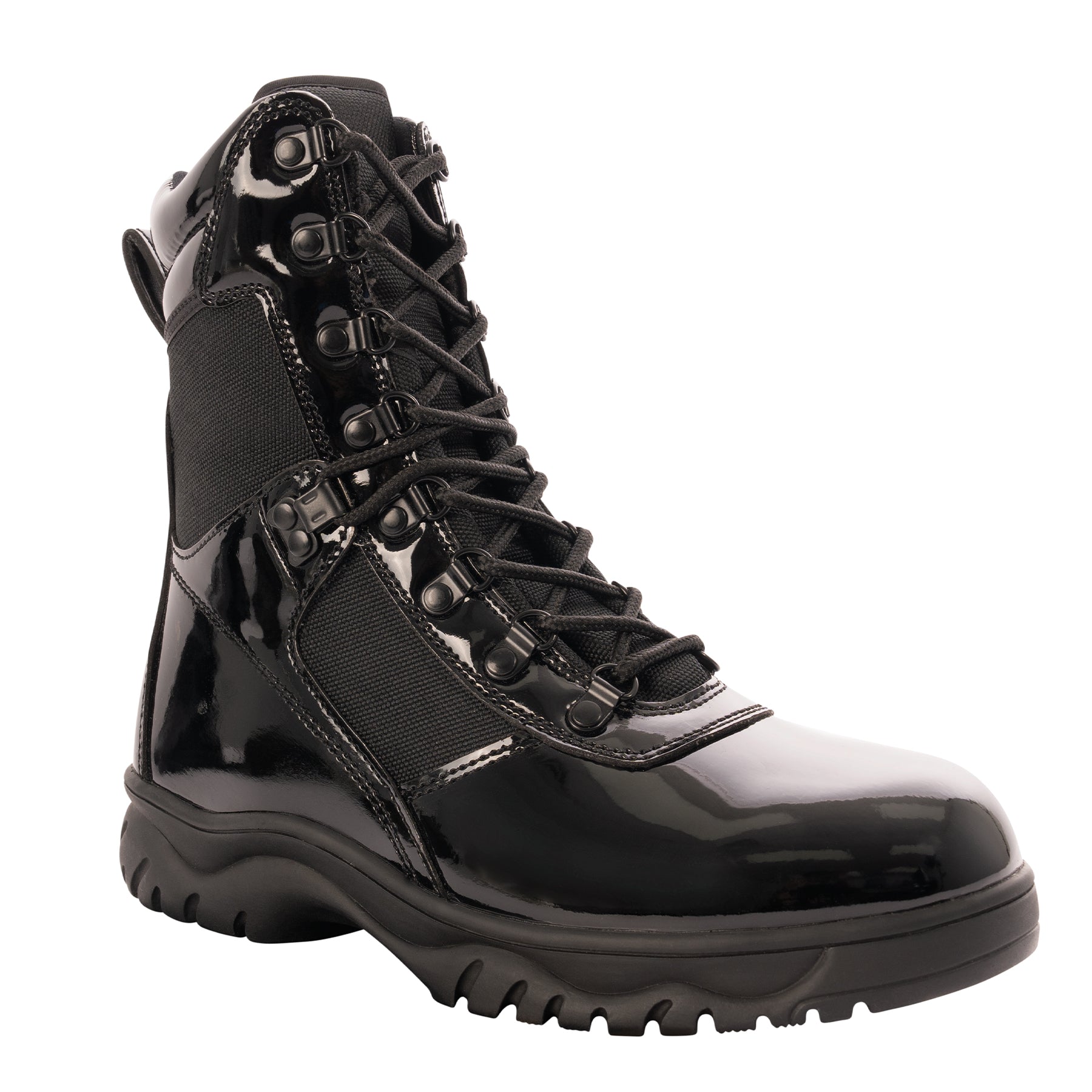 Rothco Forced Entry High-Gloss Tactical Boot with Side Zipper - 8 Inch - Shoe Size : 13