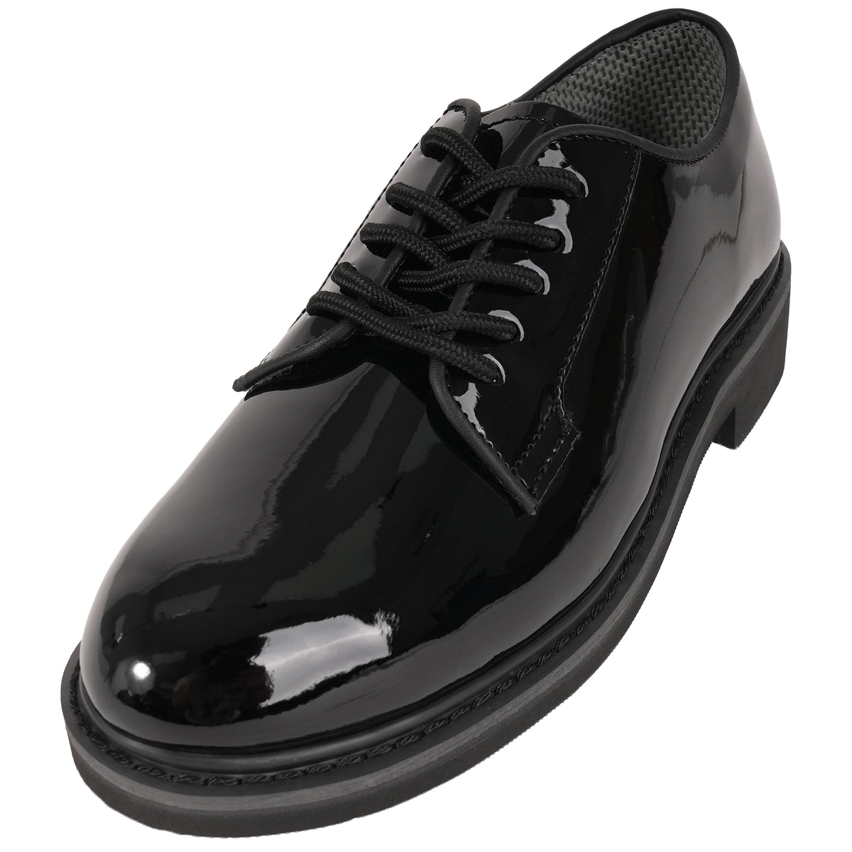 Rothco Uniform Hi-Gloss Oxford Dress Shoe - Shoe Size : 3, Width : Regular