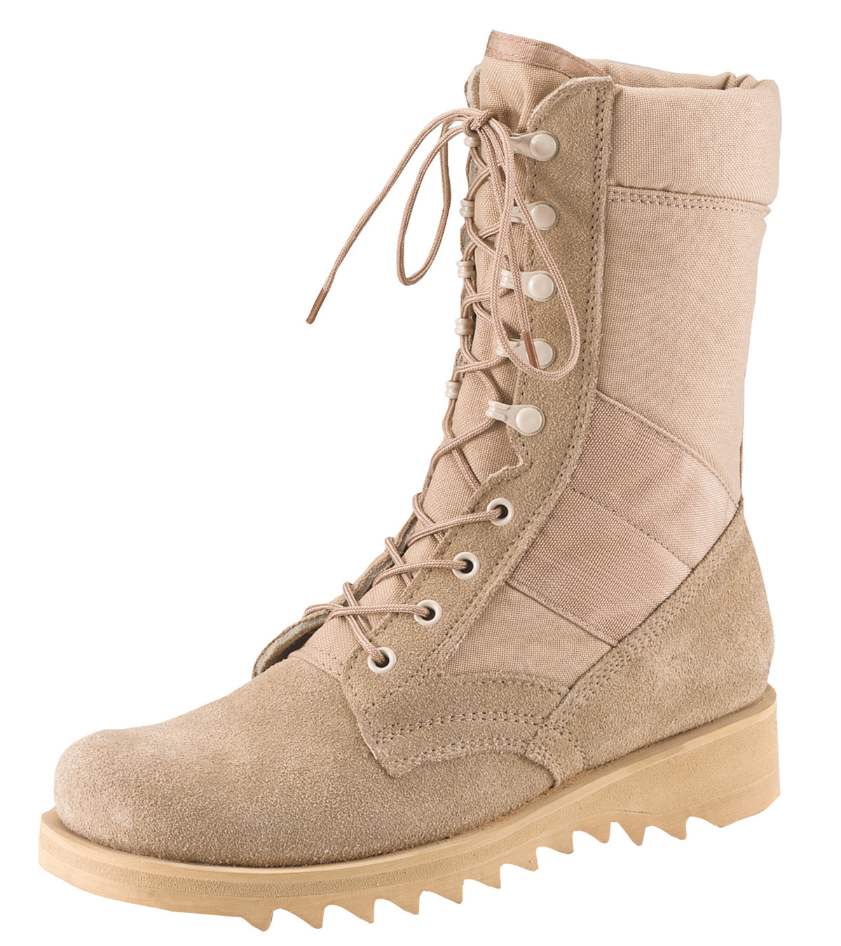 Rothco G.I. Type Ripple Sole Desert Tan Jungle Boots - 10 Inch - Shoe Size : 6, Width : Wide
