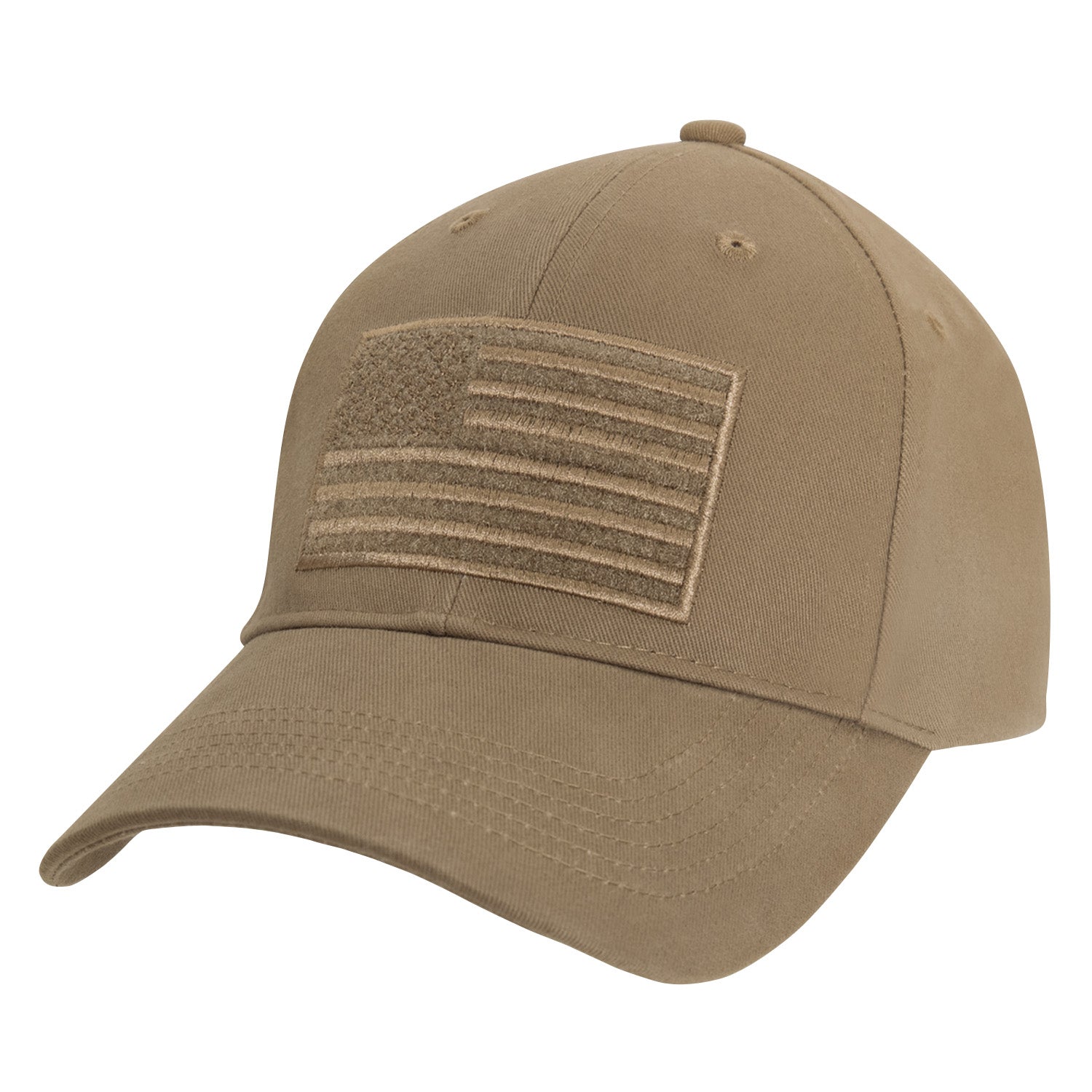 Rothco Hook & Loop U.S. Flag Low Profile Cap - Color : Coyote Brown