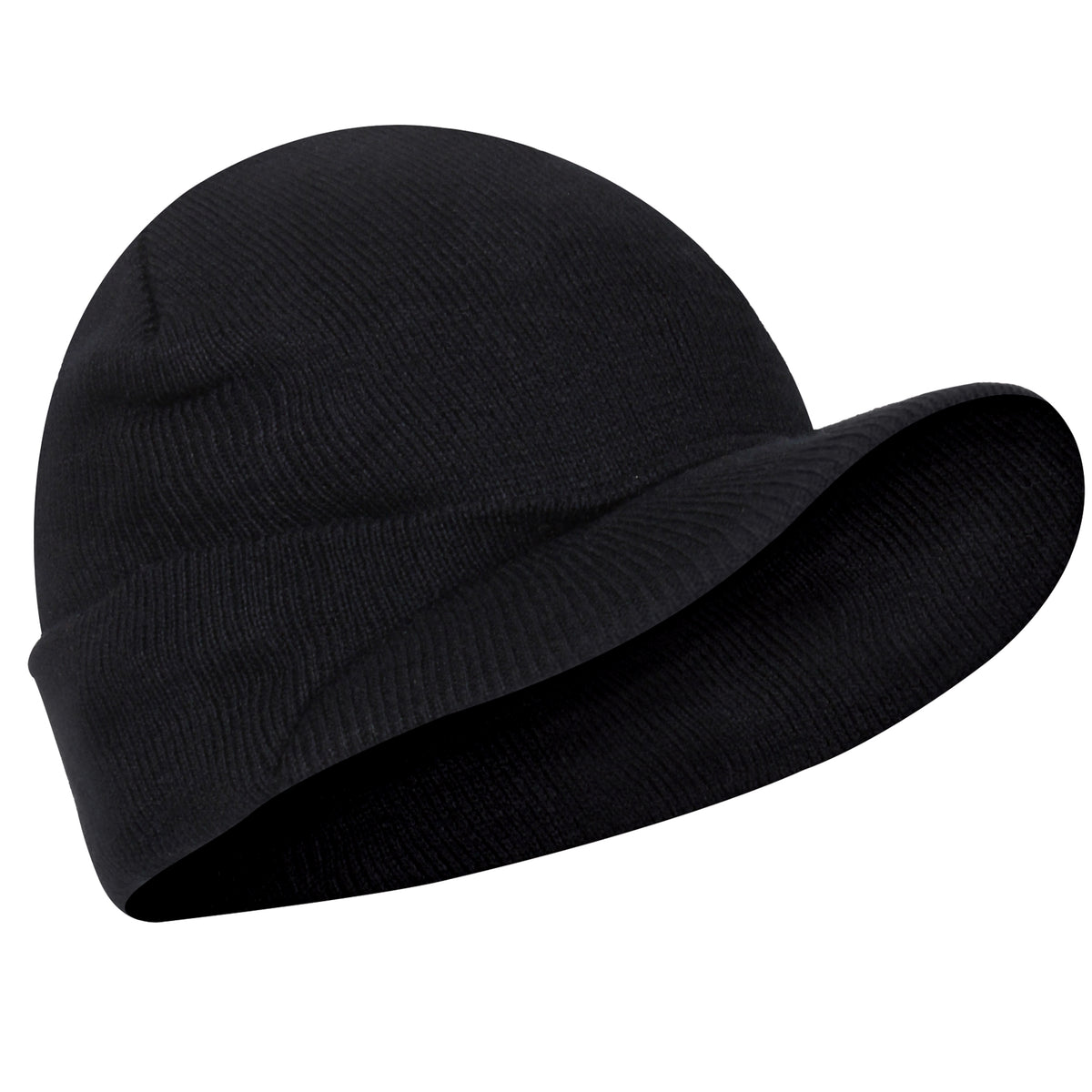 Rothco WWII M1941 Acrylic Knit Watch Cap with Brim - Color : Black