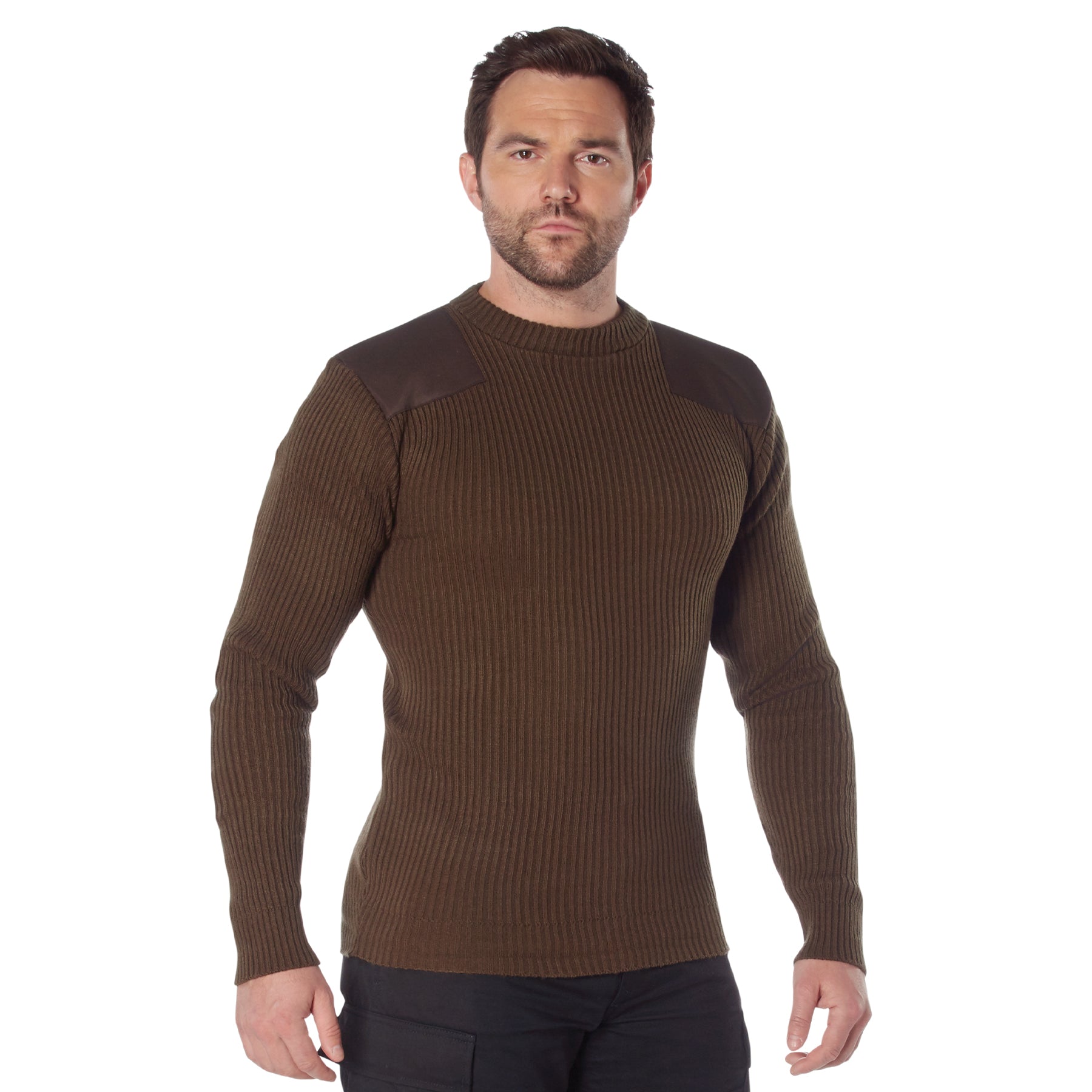 Rothco Acrylic Commando Sweater - Color : Brown, Size : 2XL